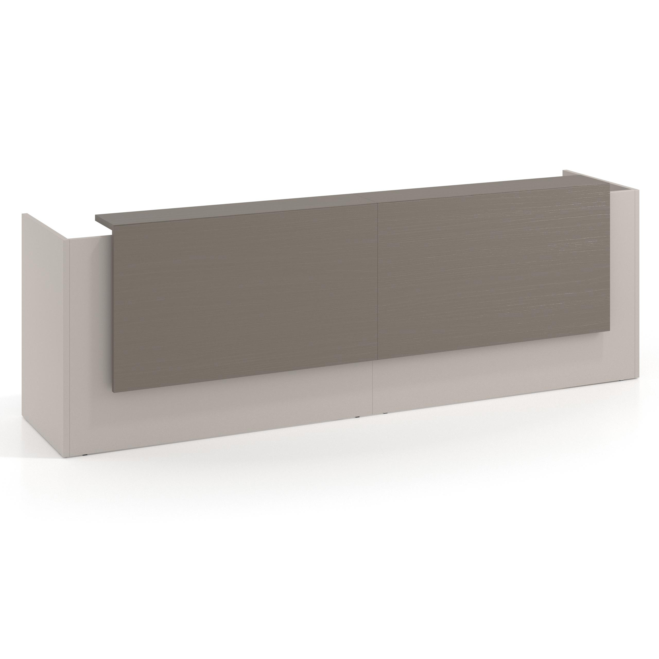 mostrador de recepcion 246x75 gris coco etna welcome mostrador doble con doble encimera larga 1
