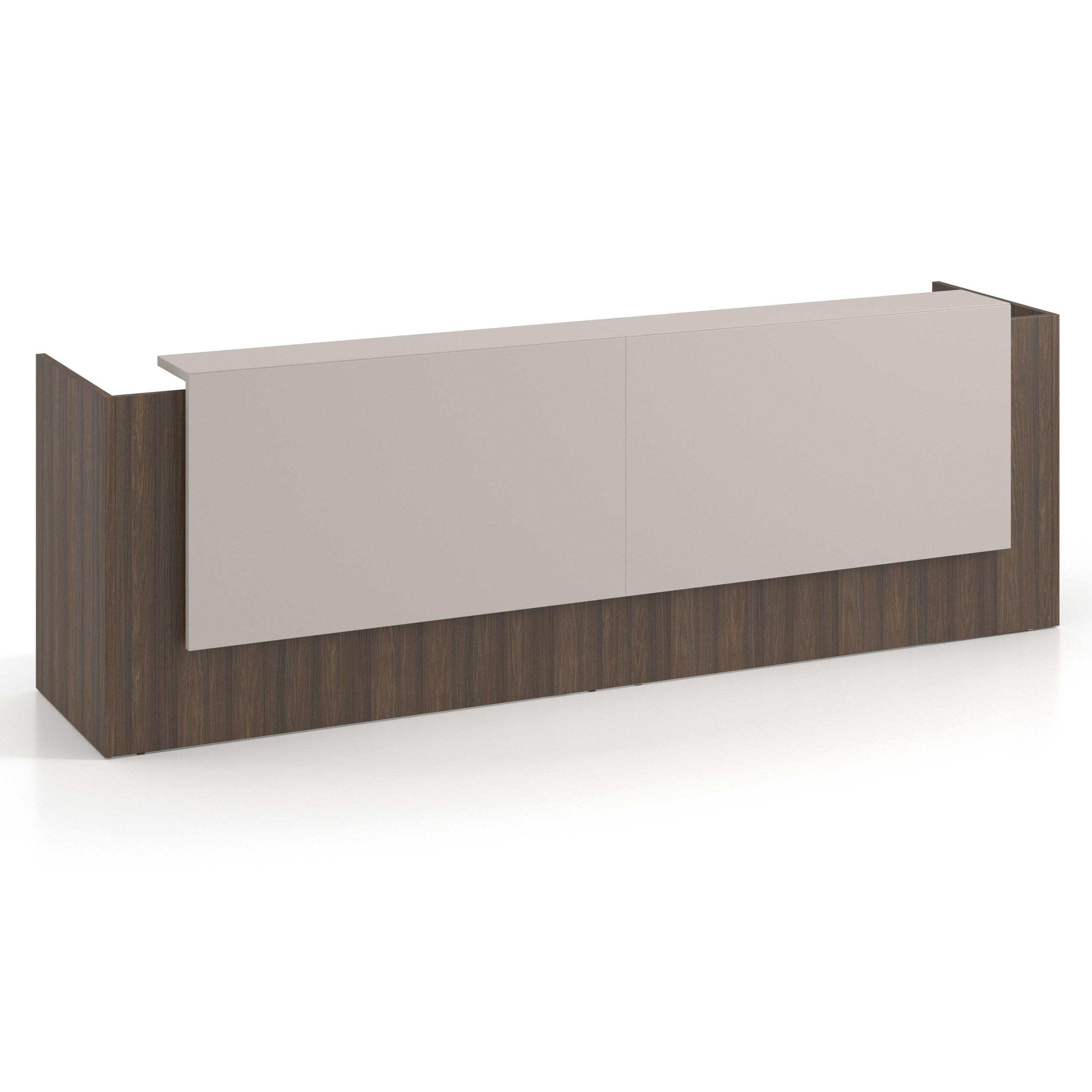 mostrador de recepcion 326x75 mistral gris coco welcome mostrador doble con doble encimera larga 1