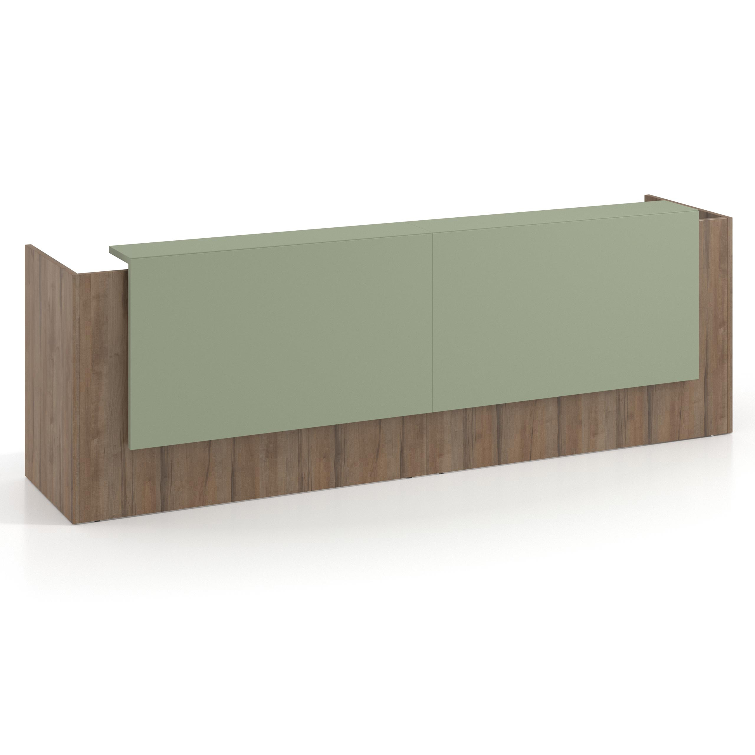mostrador de recepcion 246x75 noce sabi sauce welcome mostrador doble con doble encimera larga 1