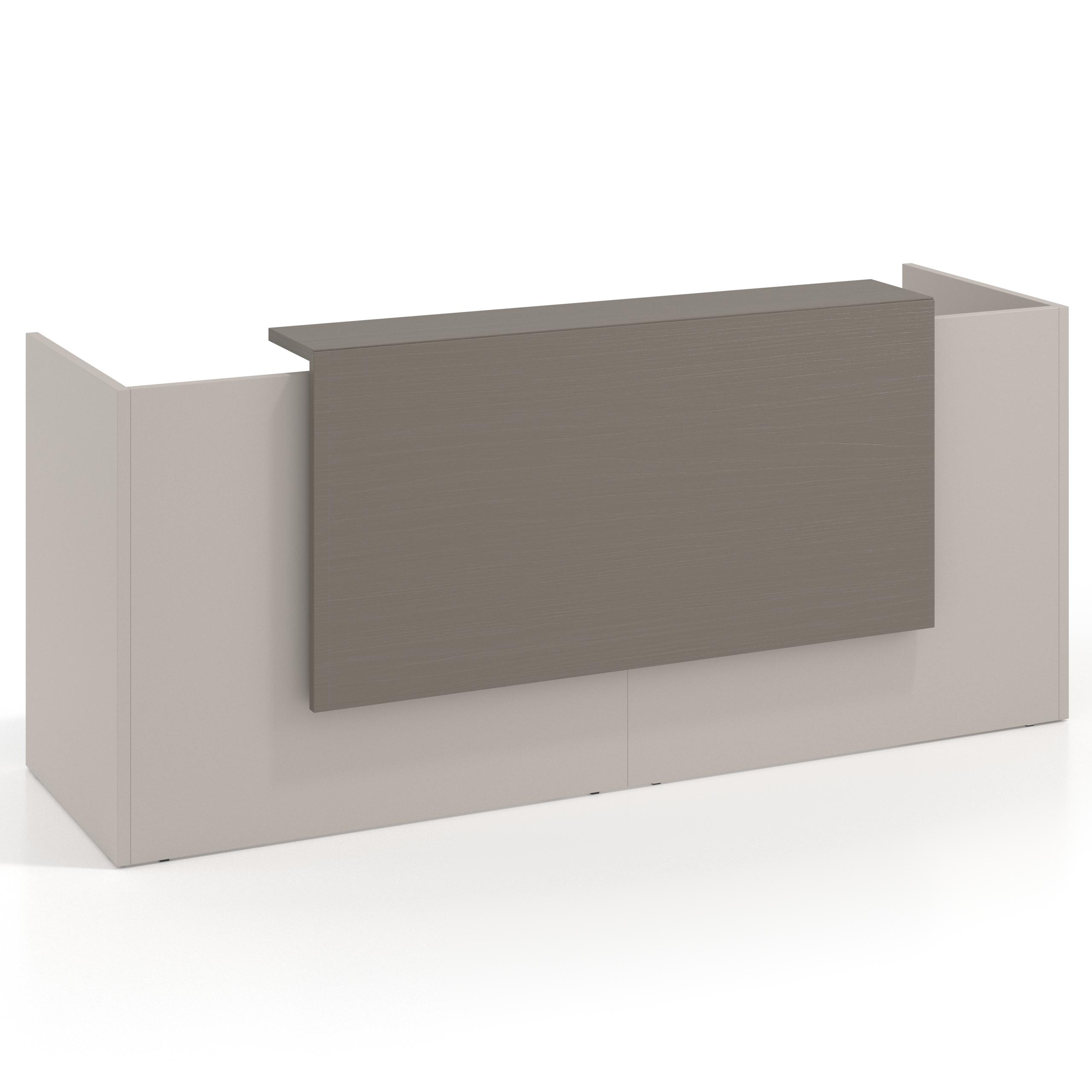 mostrador de recepcion 200x75 gris coco etna welcome mostrador doble con encimera larga 1