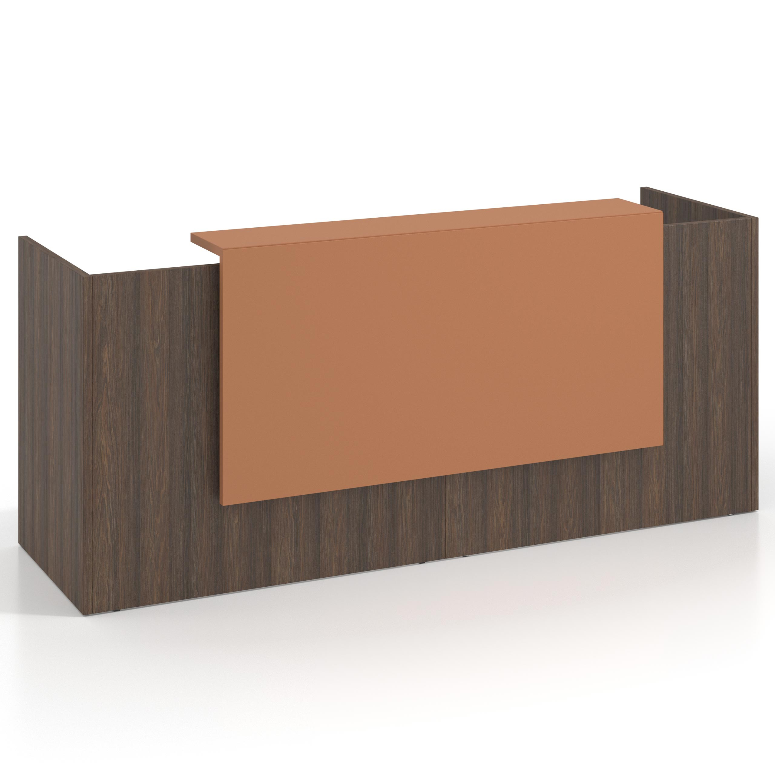mostrador de recepcion 200x75 mistral terracota welcome mostrador doble con encimera larga 1