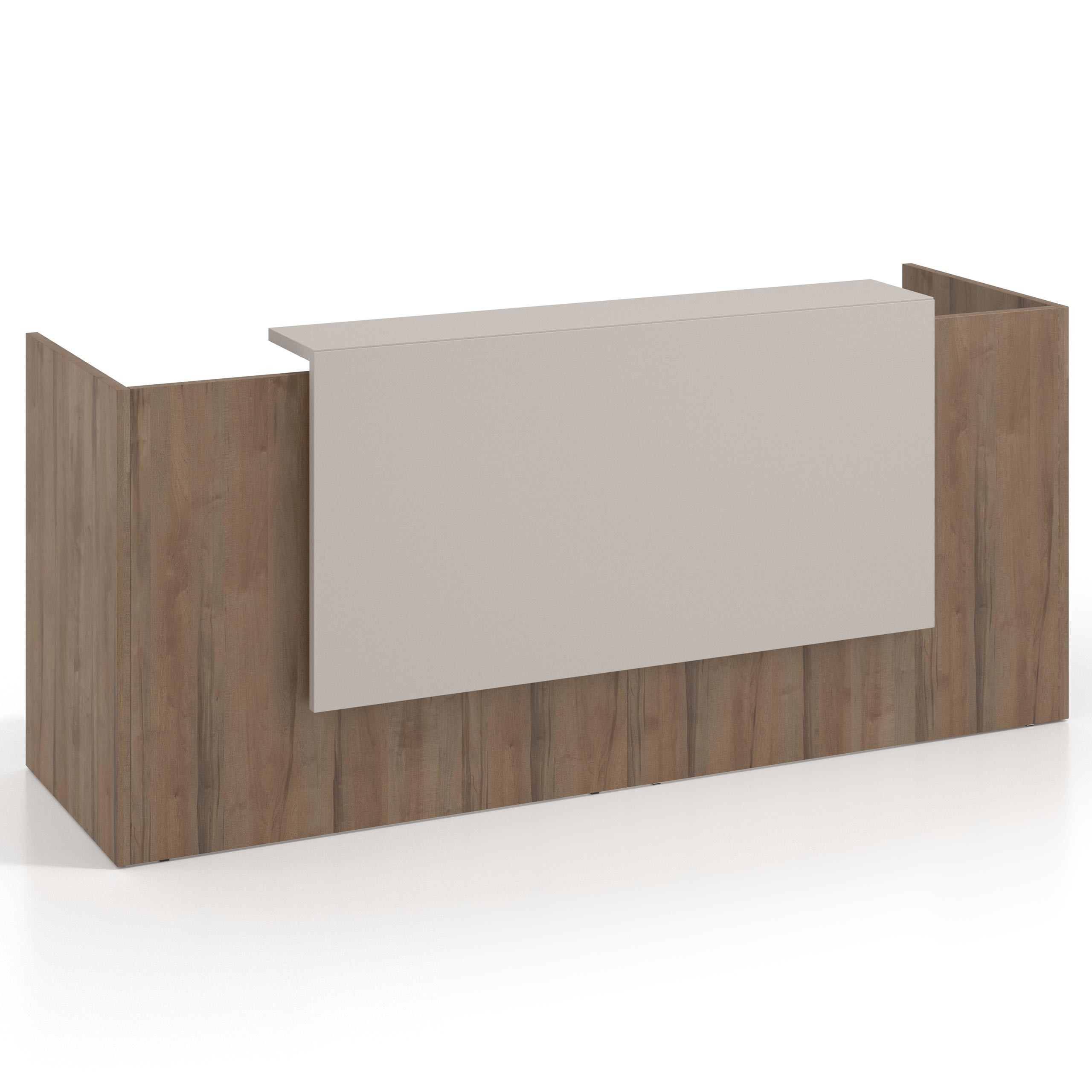 mostrador de recepcion 200x75 noce sabi gris coco welcome mostrador doble con encimera larga 1