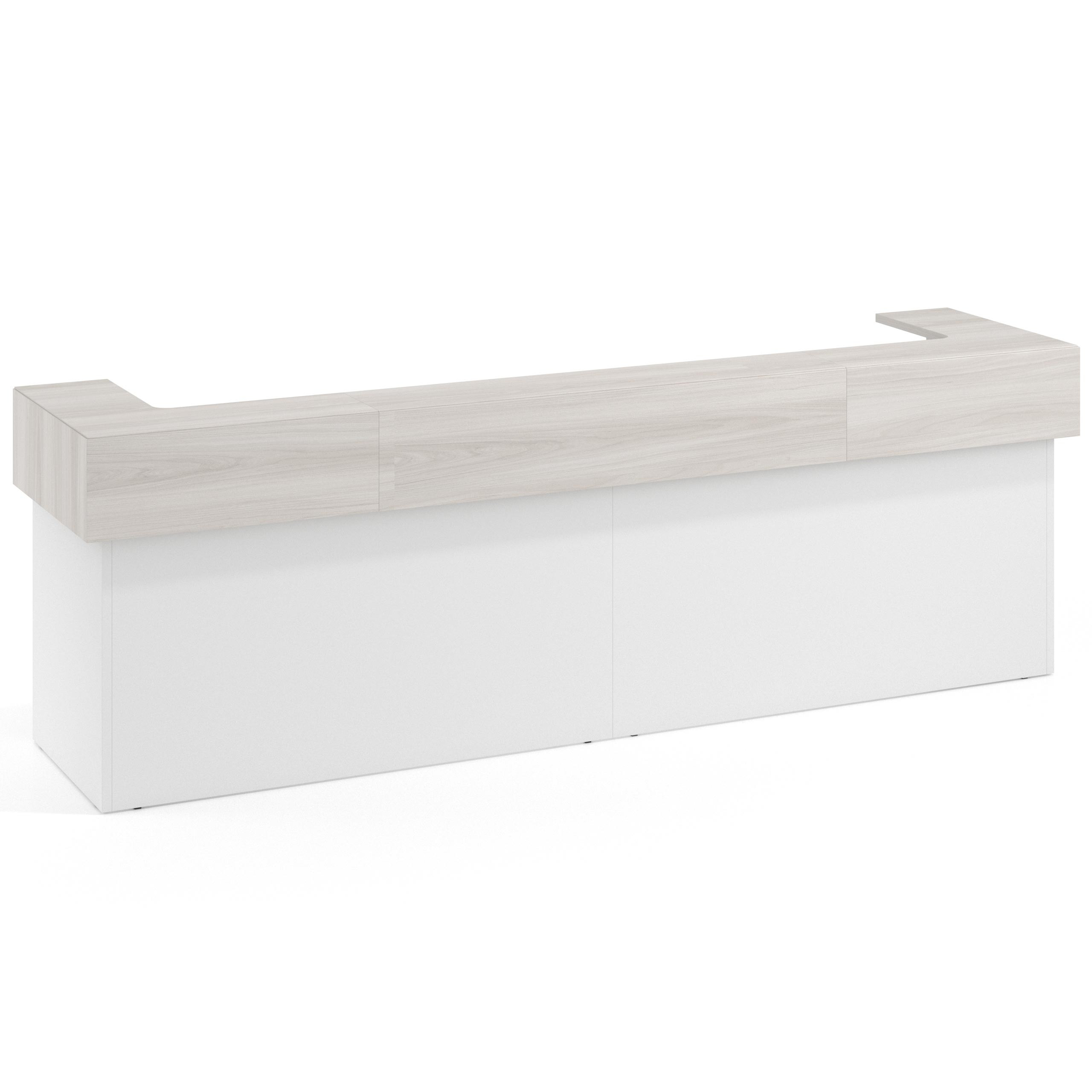 mostrador de recepcion 326x75 blanco mate california welcome mostrador doble encimera corta corrida 1