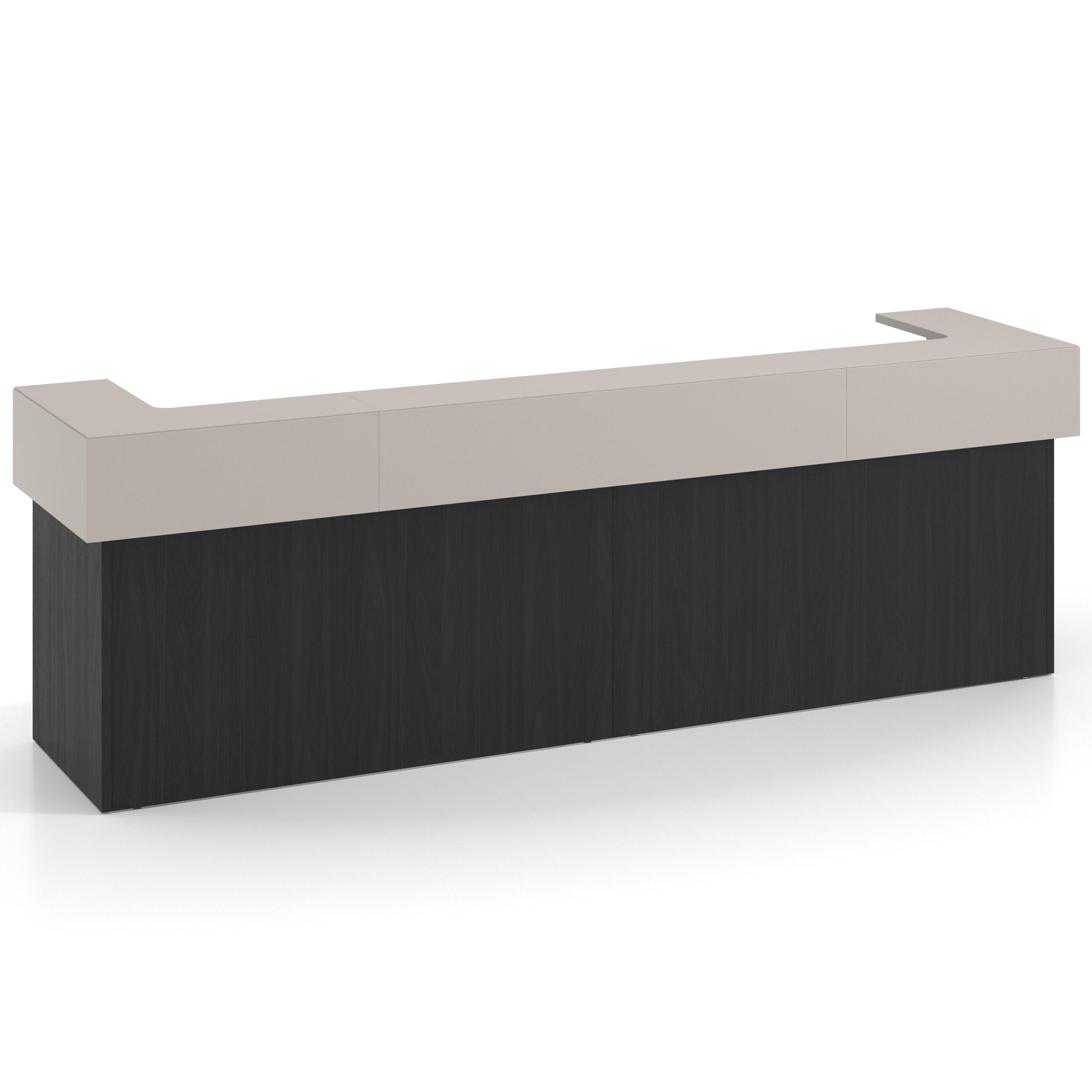 mostrador de recepcion 326x75 bocamina gris coco welcome mostrador doble encimera corta corrida 1