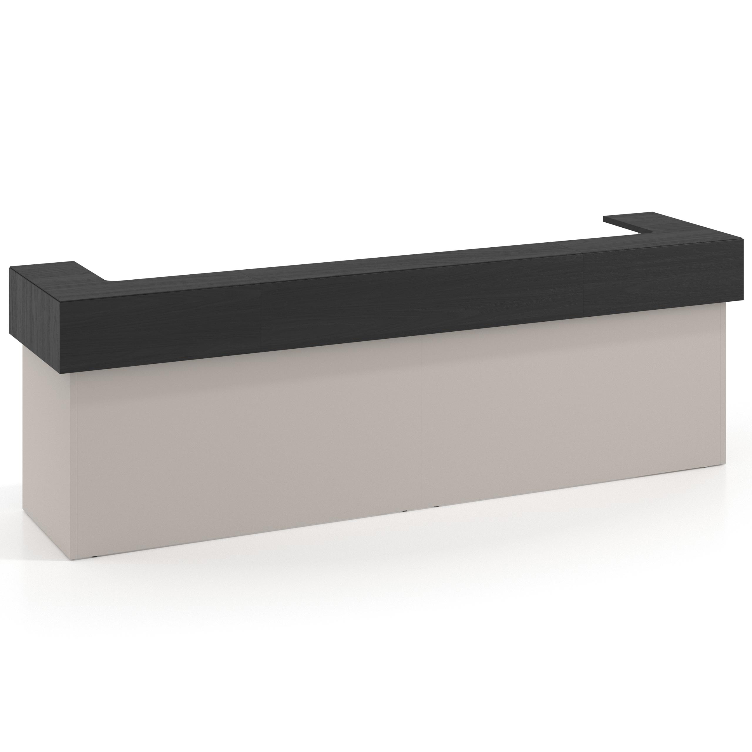 mostrador de recepcion 326x75 gris coco bocamina welcome mostrador doble encimera corta corrida 1