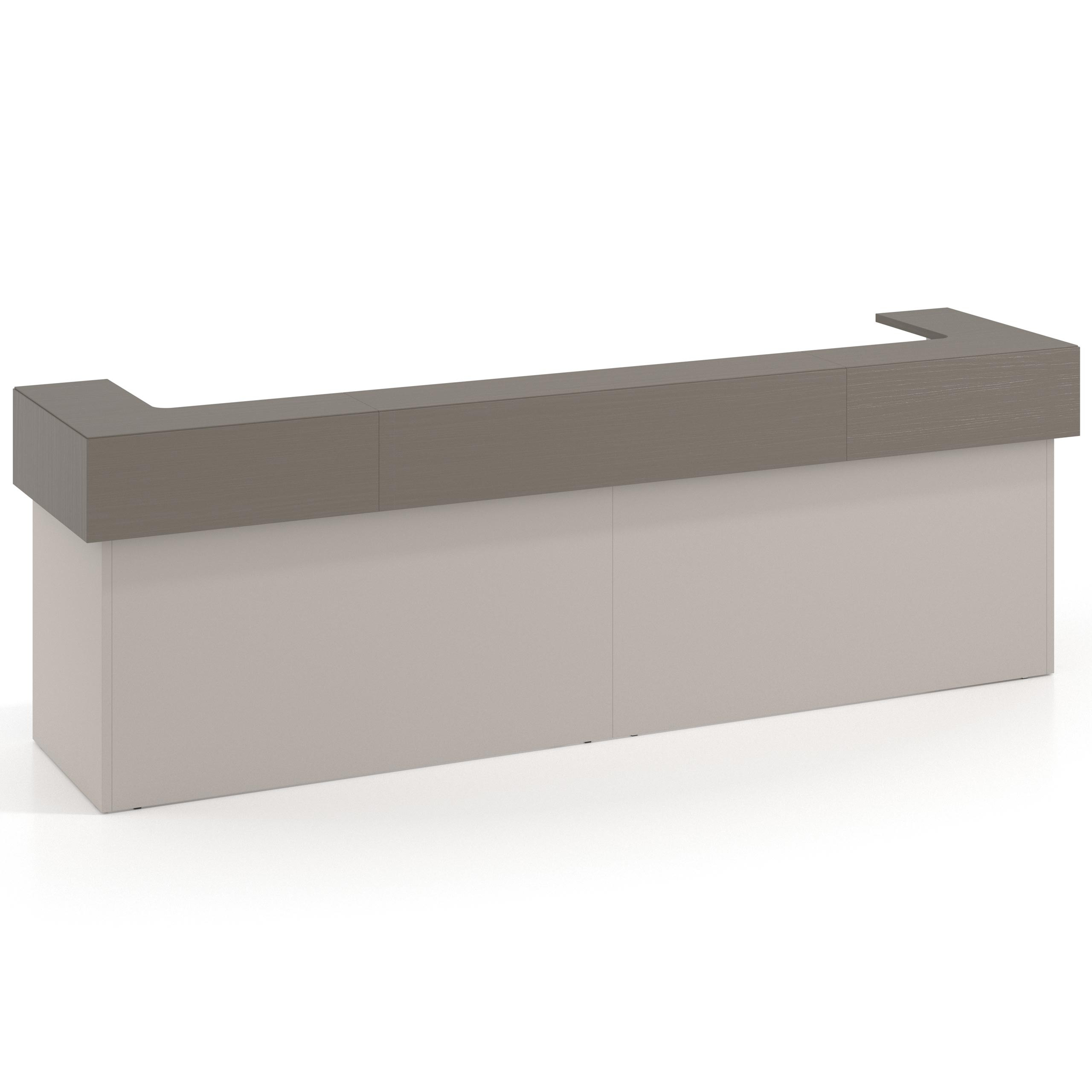 mostrador de recepcion 326x75 gris coco etna welcome mostrador doble encimera corta corrida 1