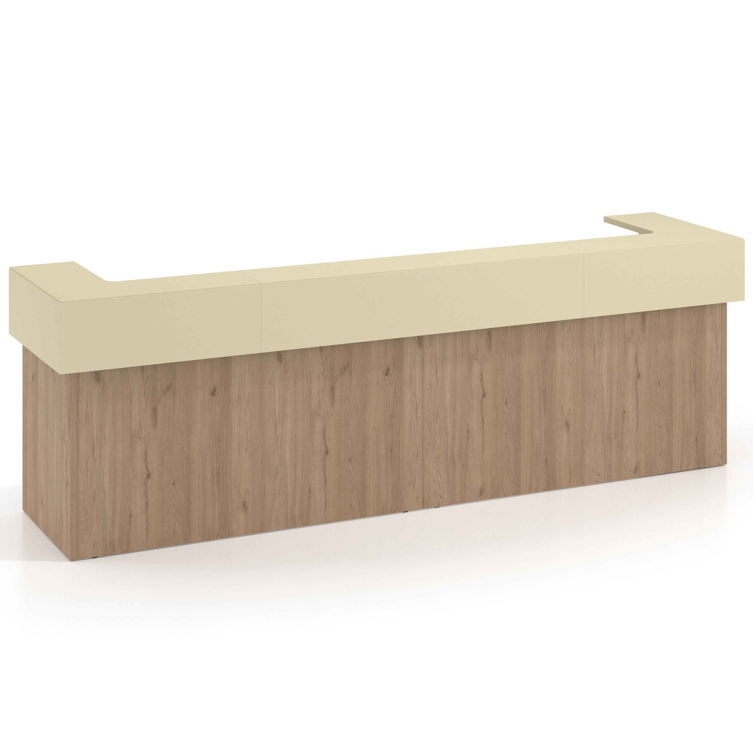 mostrador de recepcion 326x75 naturale salvia welcome mostrador doble encimera corta corrida 1
