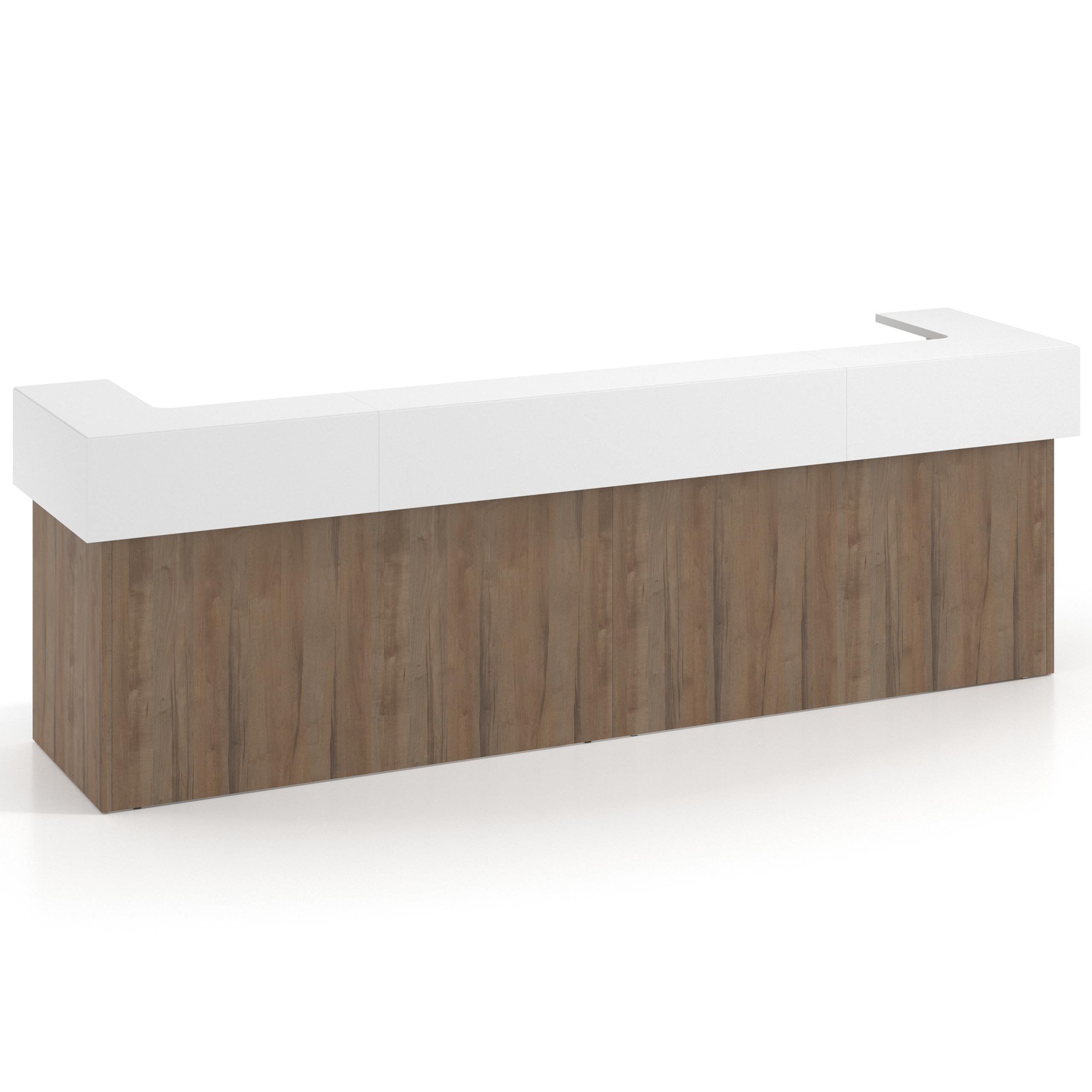 mostrador de recepcion 326x75 noce sabi blanco mate welcome mostrador doble encimera corta corrida 1