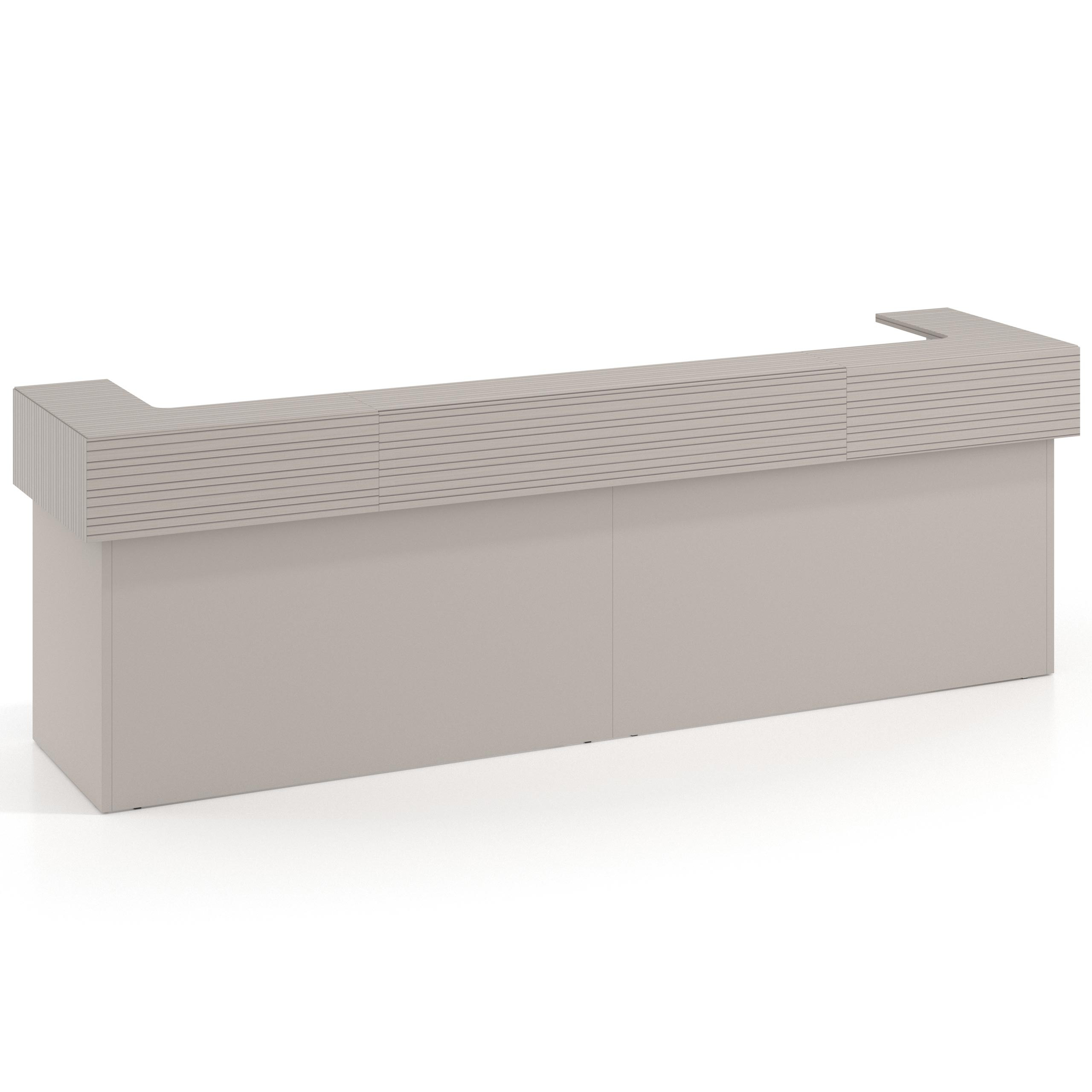 mostrador de recepcion 326x75 gris coco rayado coco welcome mostrador doble encimera corta corrida 1