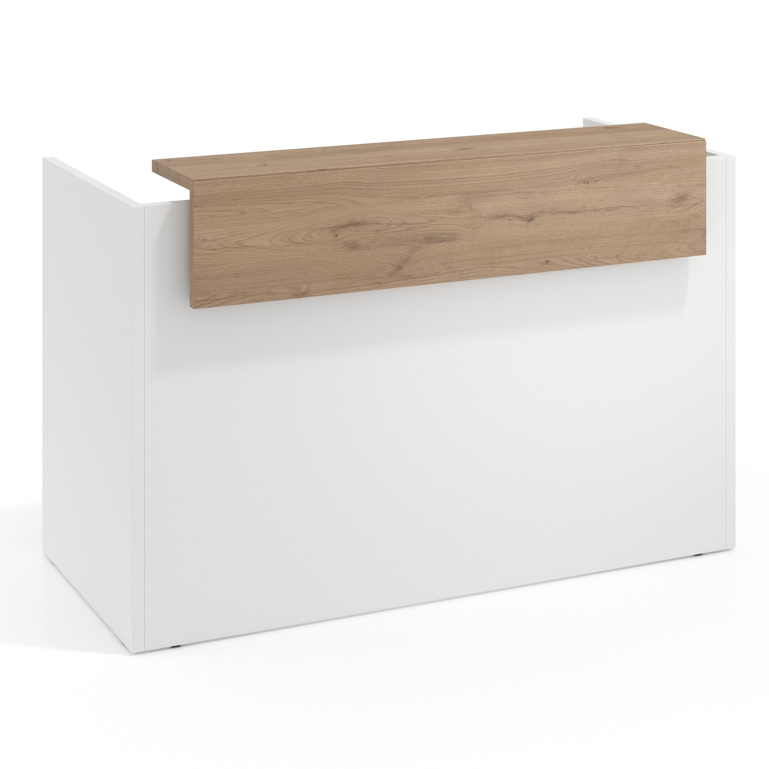mostrador de recepcion 106x75 blanco mate naturale welcome mostrador individual encimera corta 1