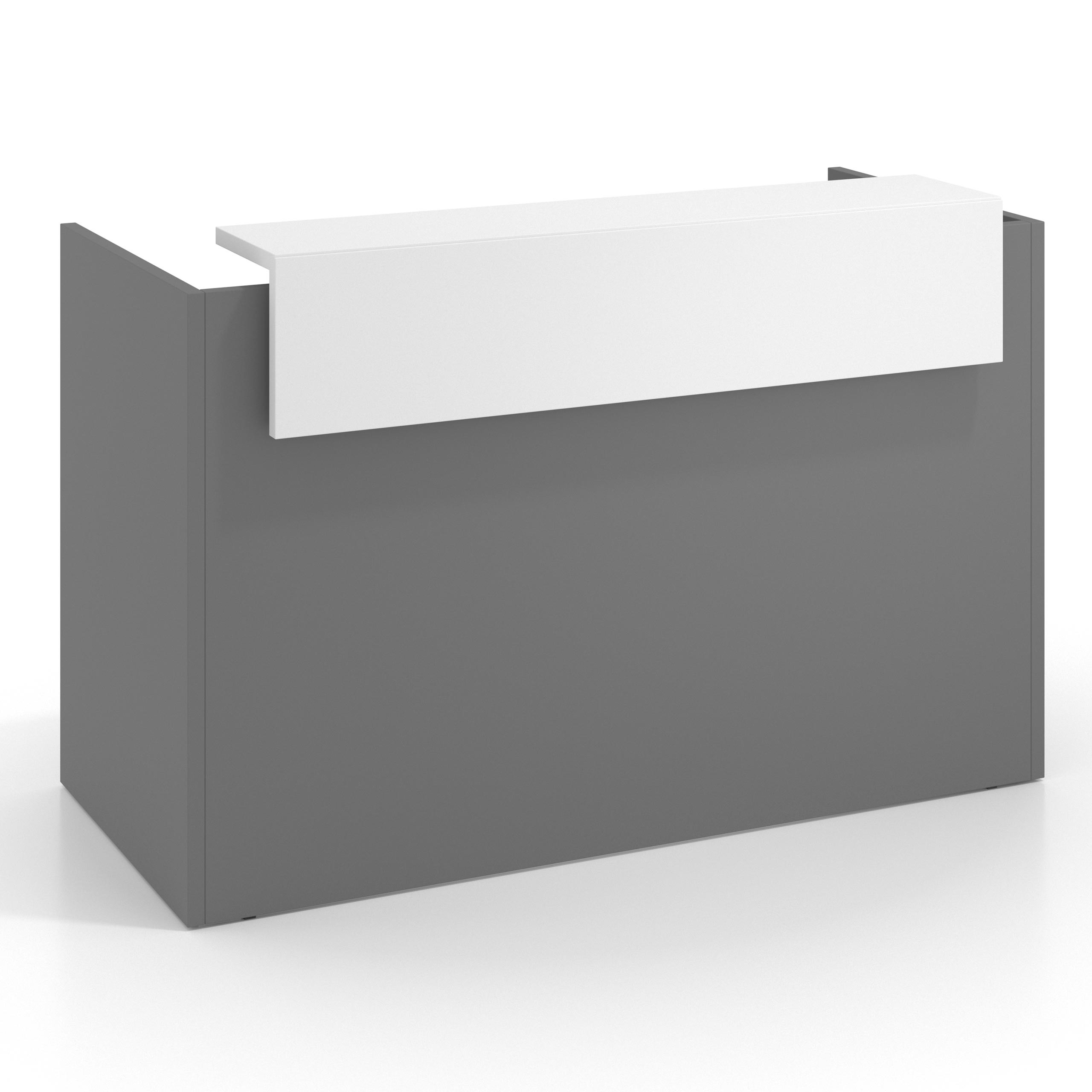 mostrador de recepcion 106x75 gris tormenta blanco mate welcome mostrador individual encimera corta 1