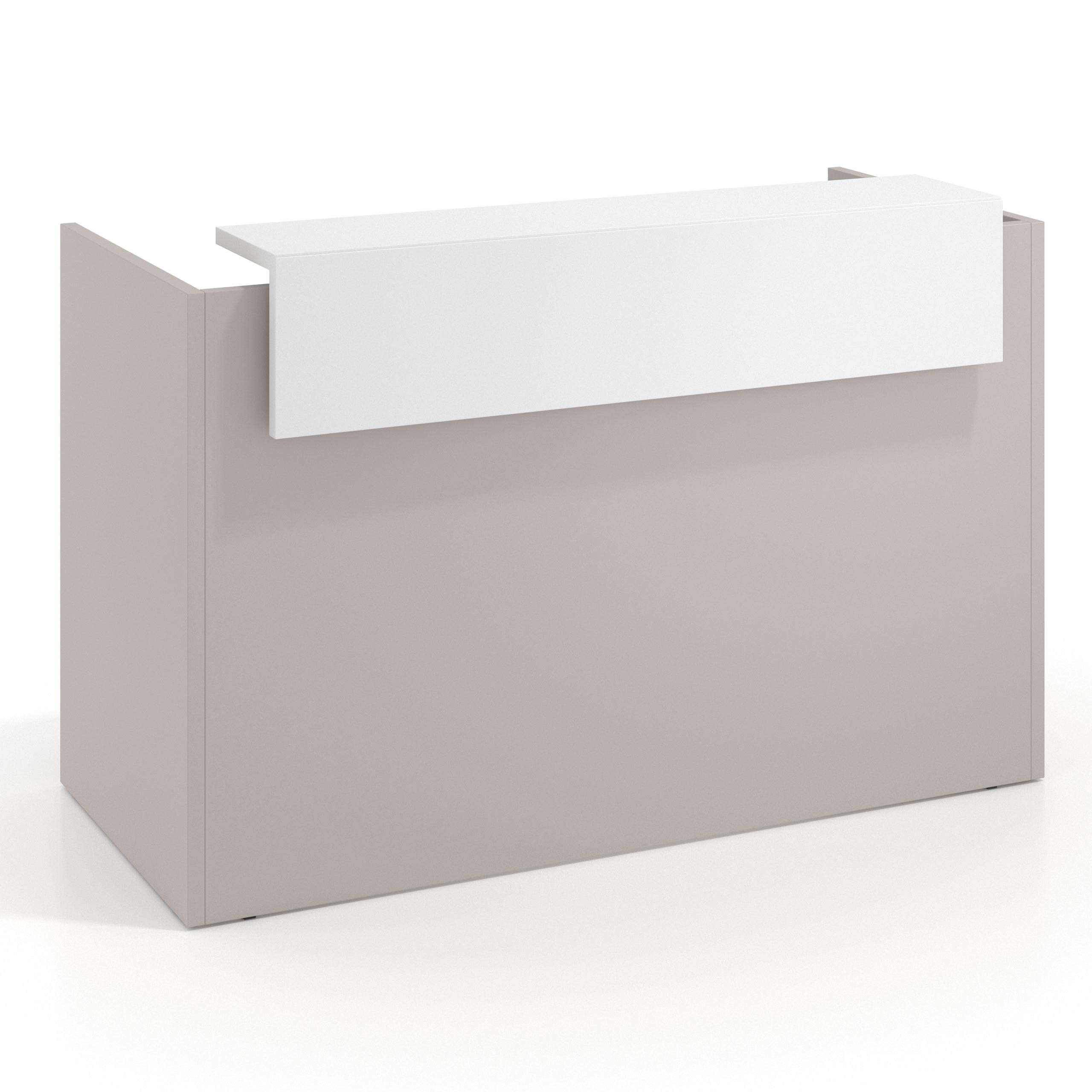 mostrador de recepcion 106x75 gris coco blanco mate welcome mostrador individual encimera corta 1