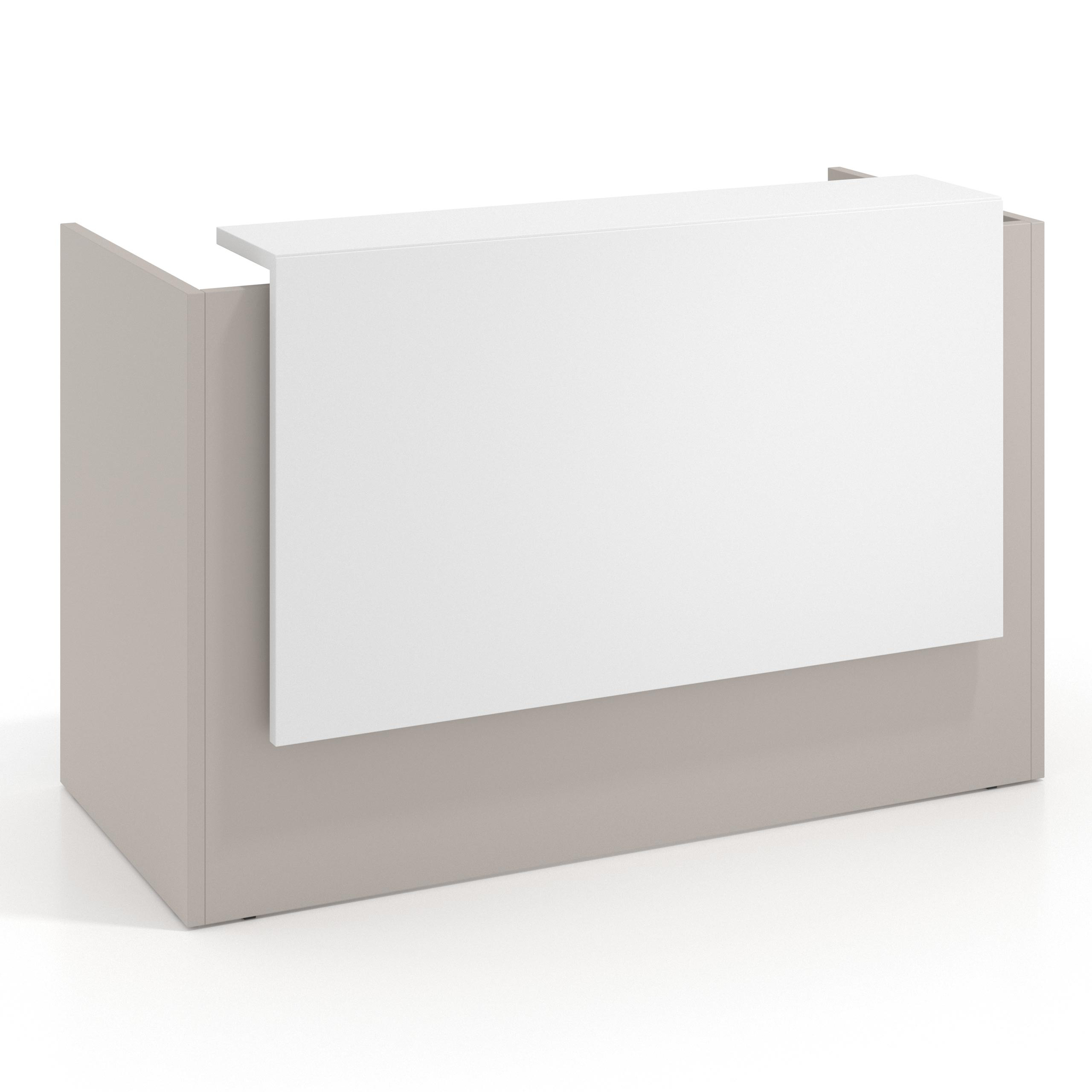mostrador de recepcion 106x75 gris coco blanco mate welcome mostrador individual encimera larga 1