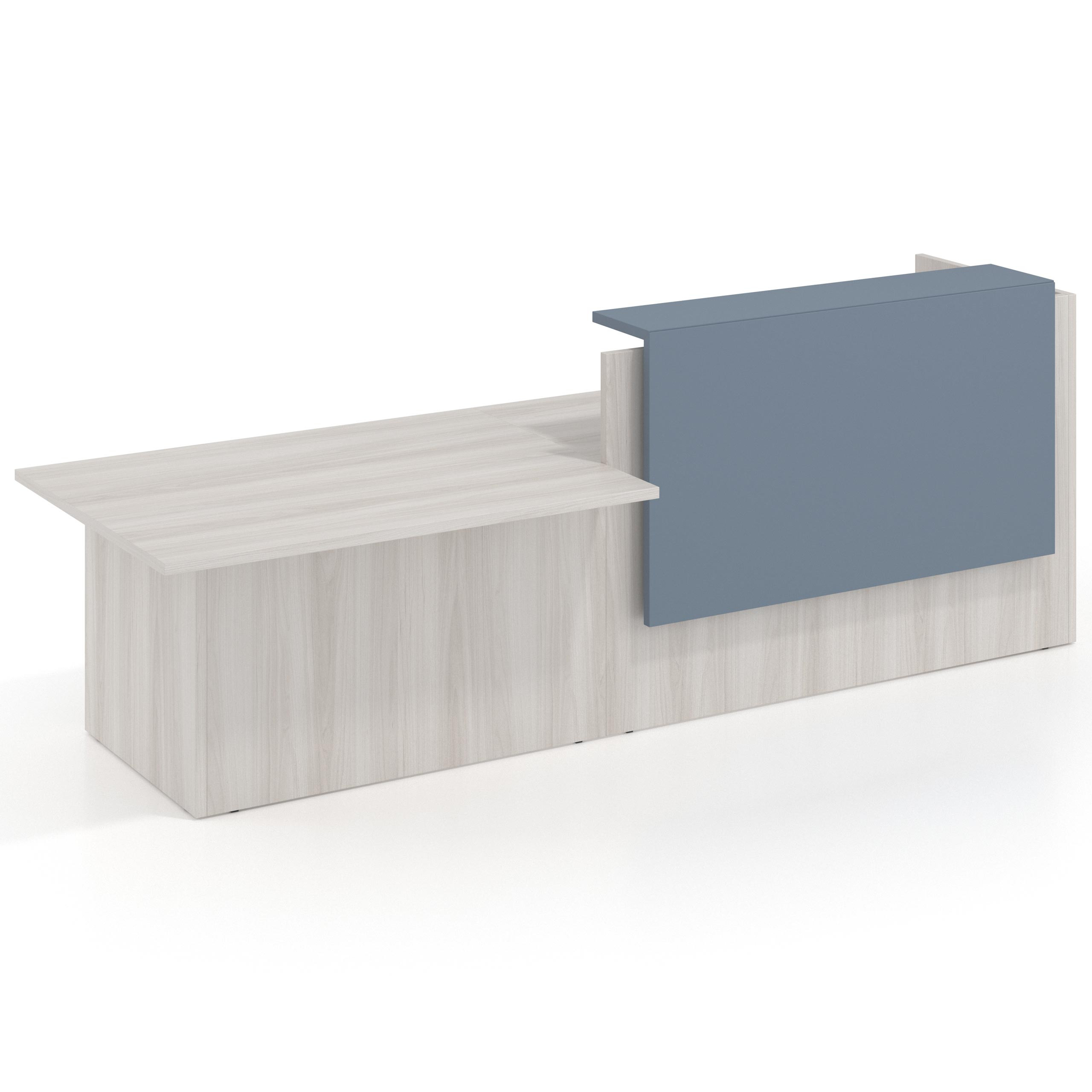 mostrador de recepcion 240x75 california azul talco welcome mostrador inicial con modulo de atencion 1