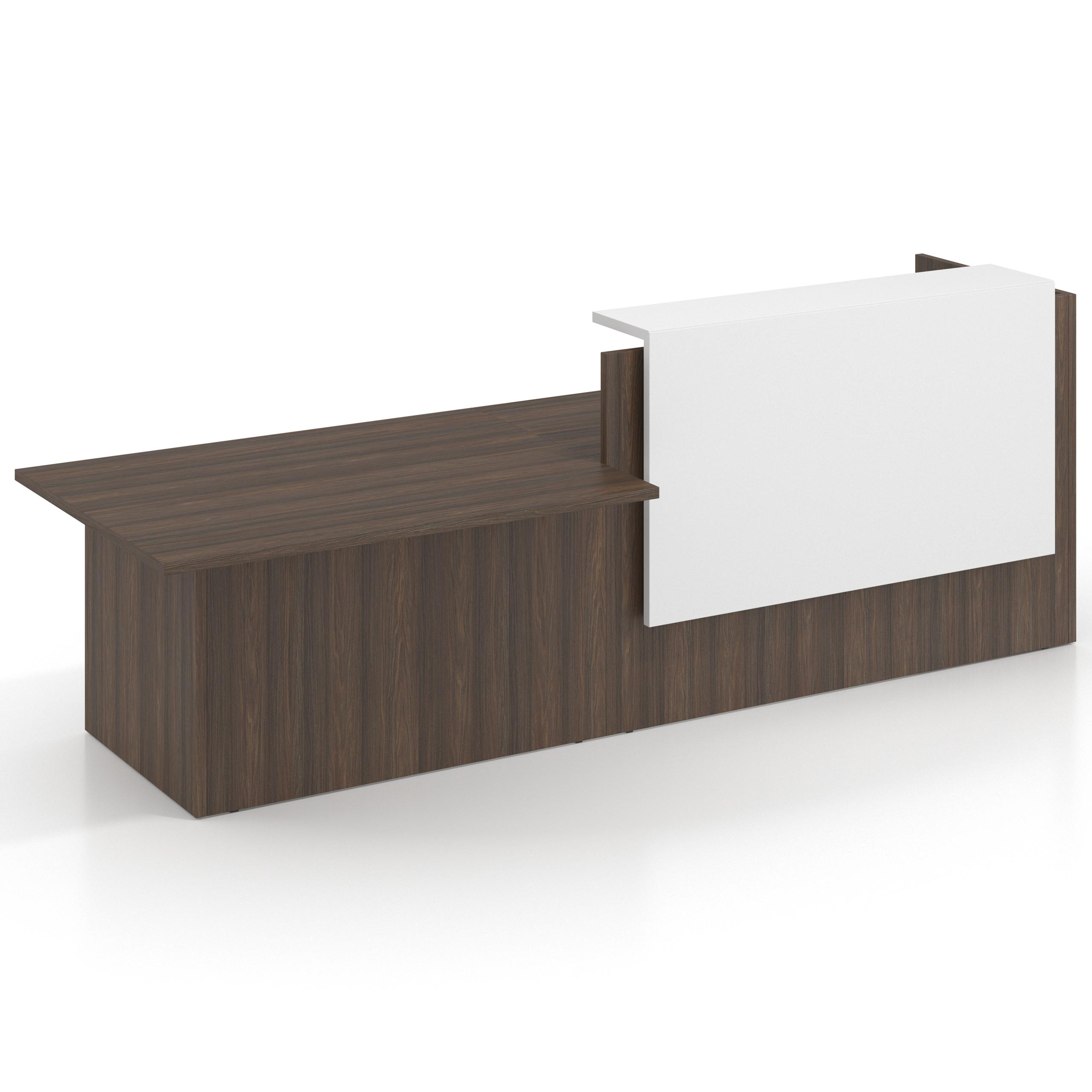mostrador de recepcion 240x75 mistral blanco mate welcome mostrador inicial con modulo de atencion 1