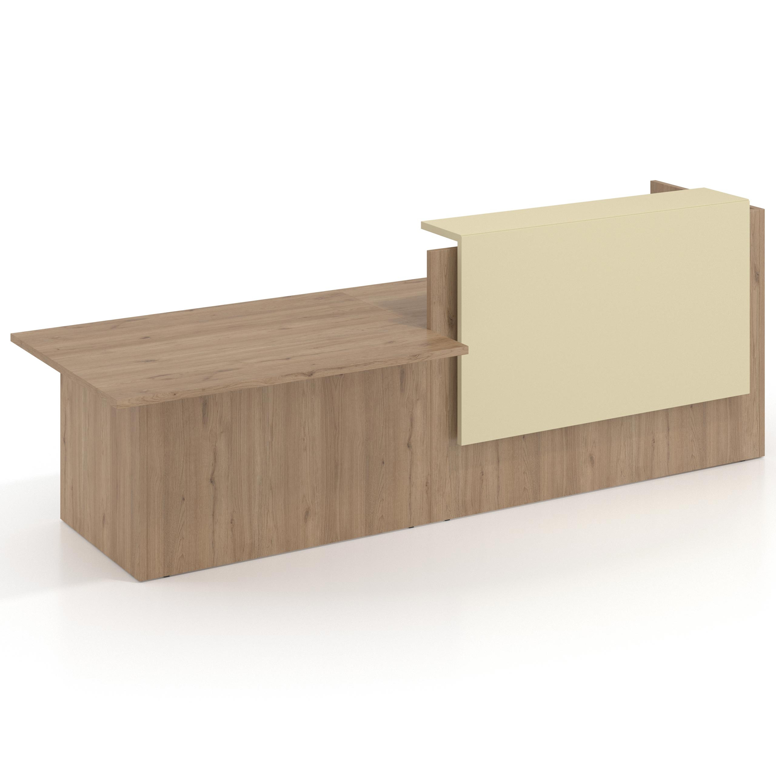 mostrador de recepcion 240x75 naturale salvia welcome mostrador inicial con modulo de atencion 1