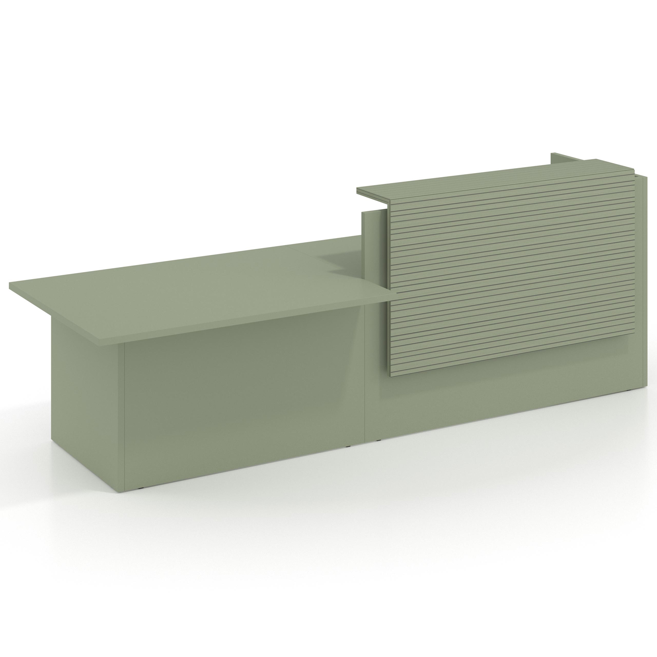mostrador de recepcion 240x75 sauce rayado sauce welcome mostrador inicial con modulo de atencion 1
