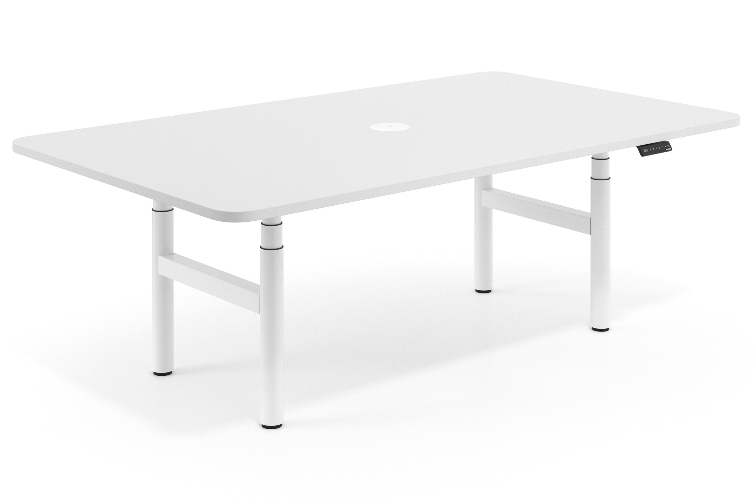 escritorio elevable 180x130 blanco mate erghos curvo 1