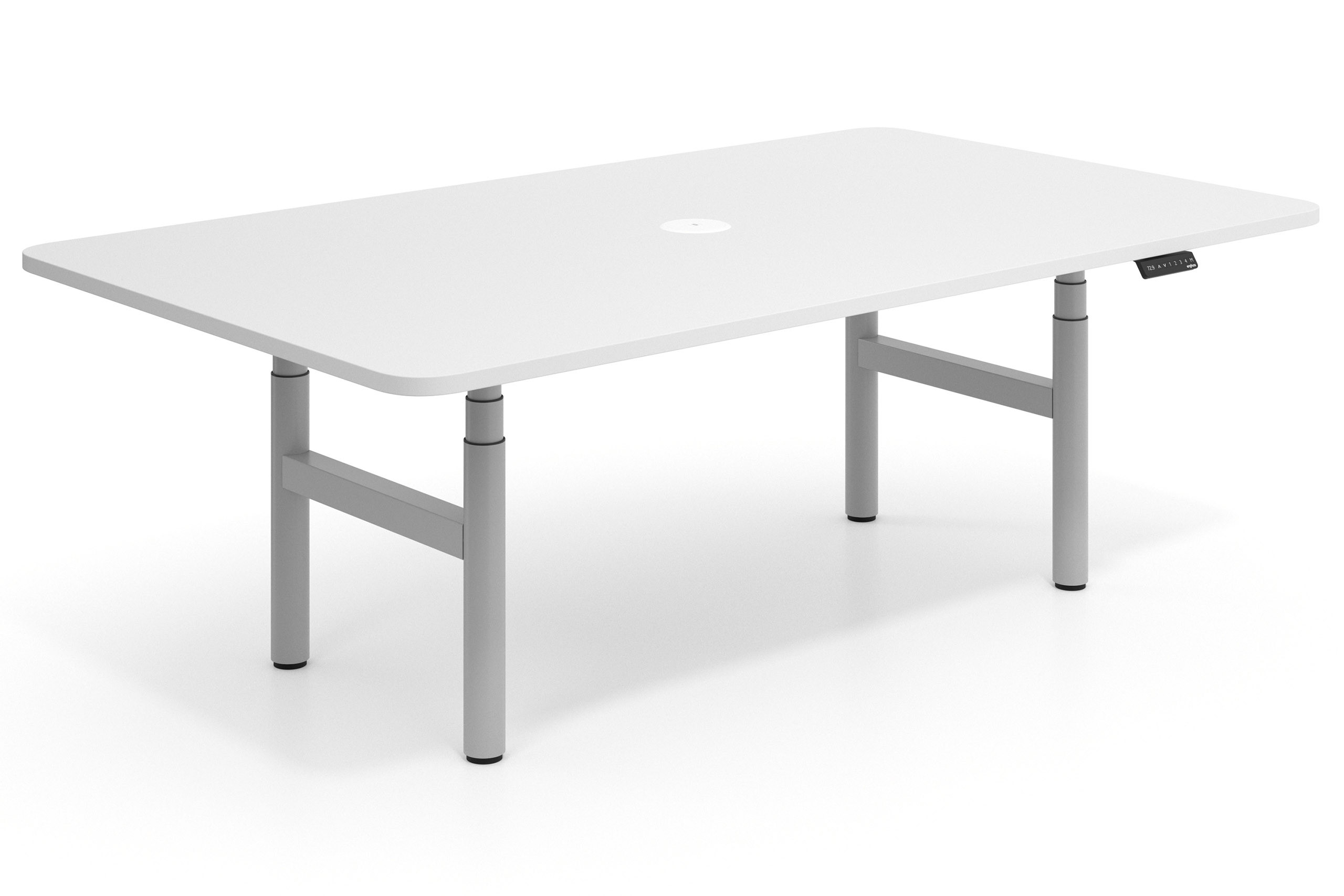 escritorio elevable 180x130 blanco mate erghos curvo 1
