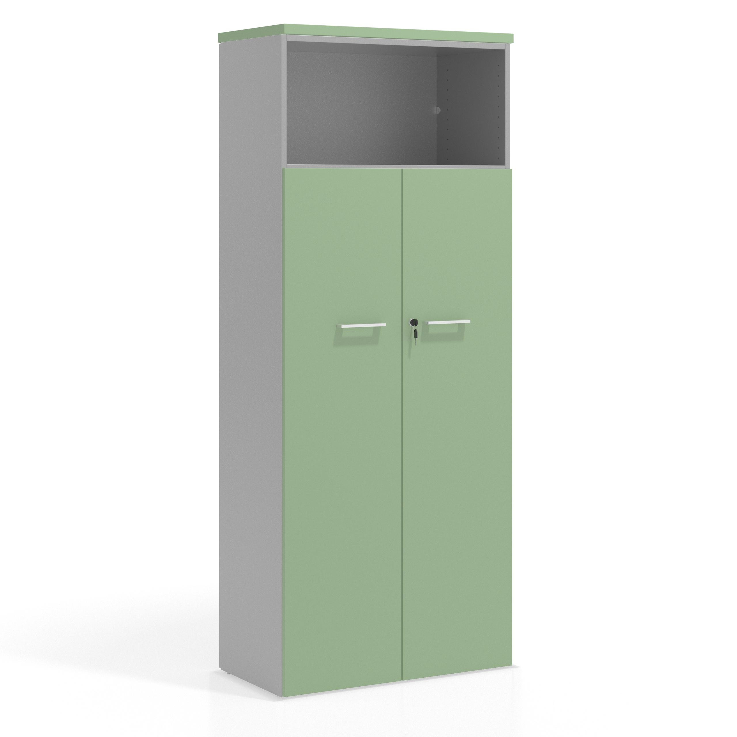 armario de oficina verde talco colors puerta 4 alturas 1