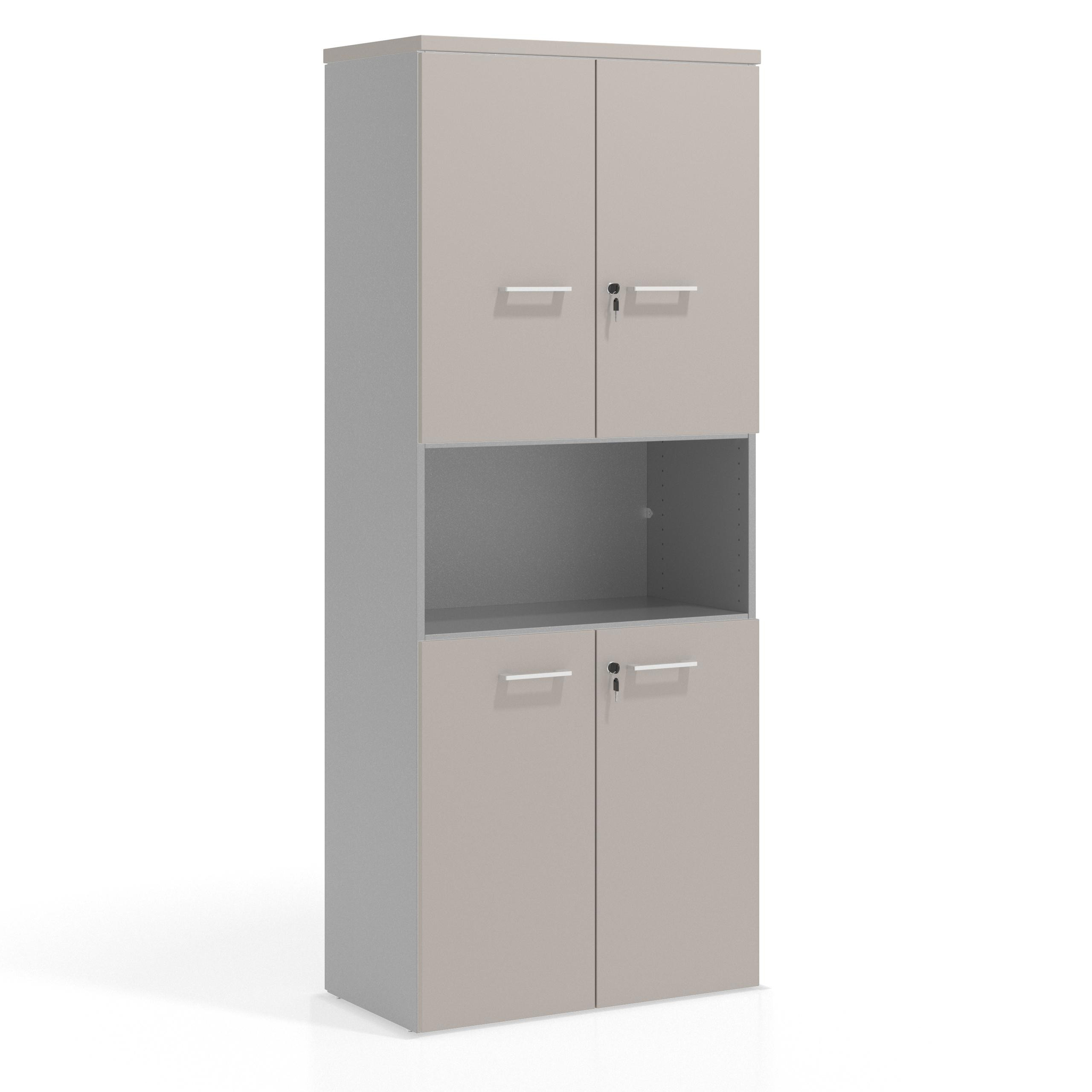 armario de oficina gris coco colors doble puerta 1