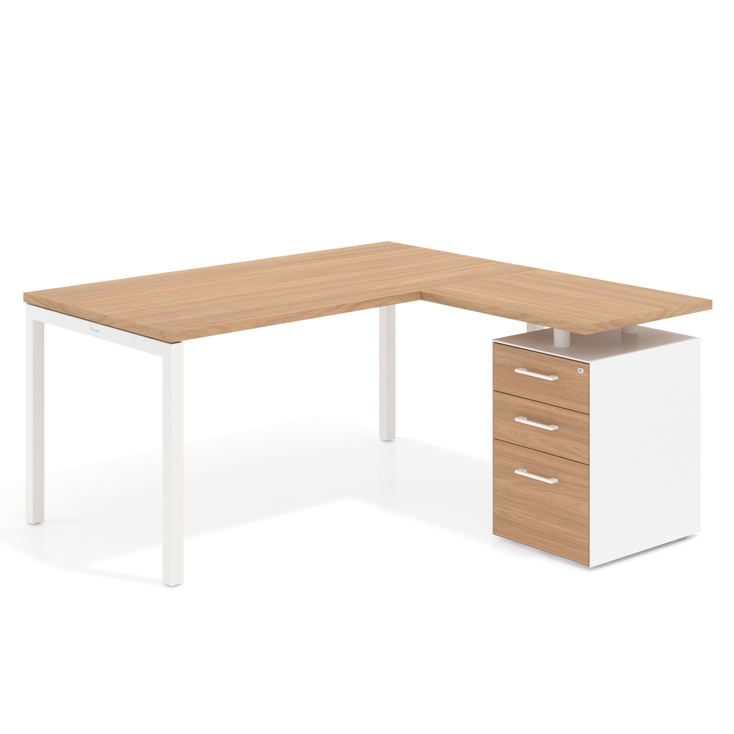 mesa en l 140x150 siroco kube mesa con ala fondo 80 ala corta frontales melamina recto 1