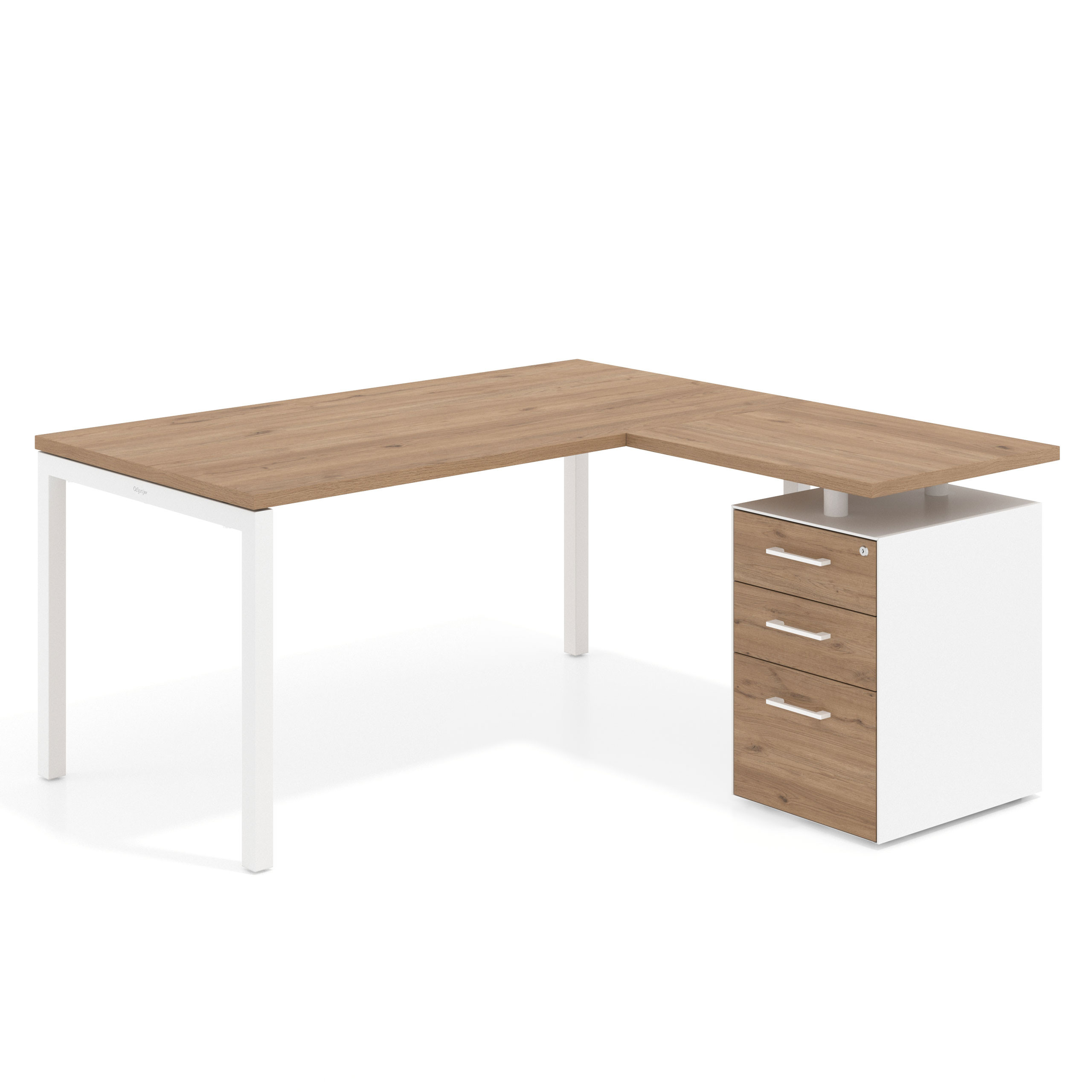 mesa en l 140x150 naturale kube mesa con ala fondo 80 ala corta frontales melamina recto 1