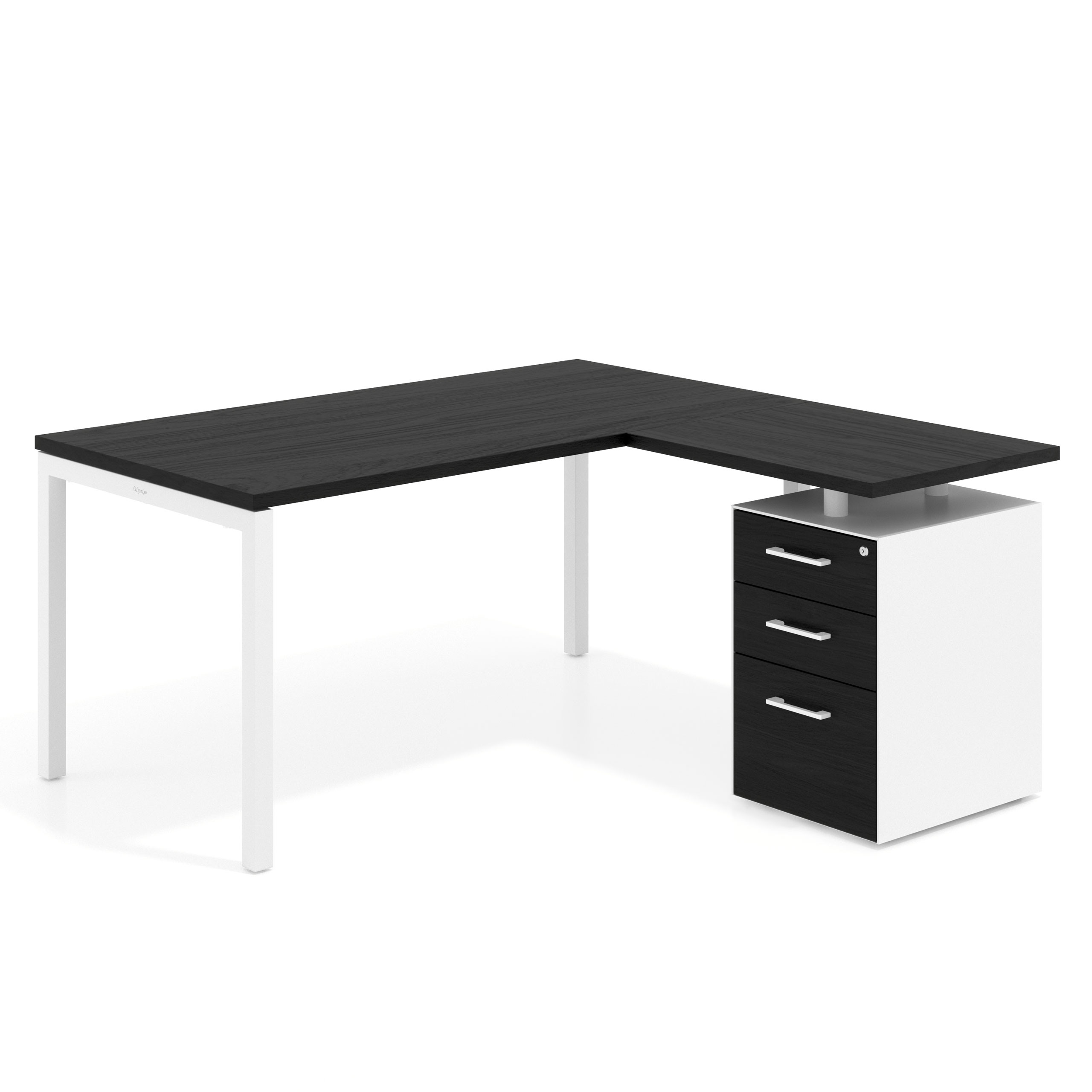 mesa en l 140x150 bocamina kube mesa con ala fondo 80 ala corta frontales melamina recto 1