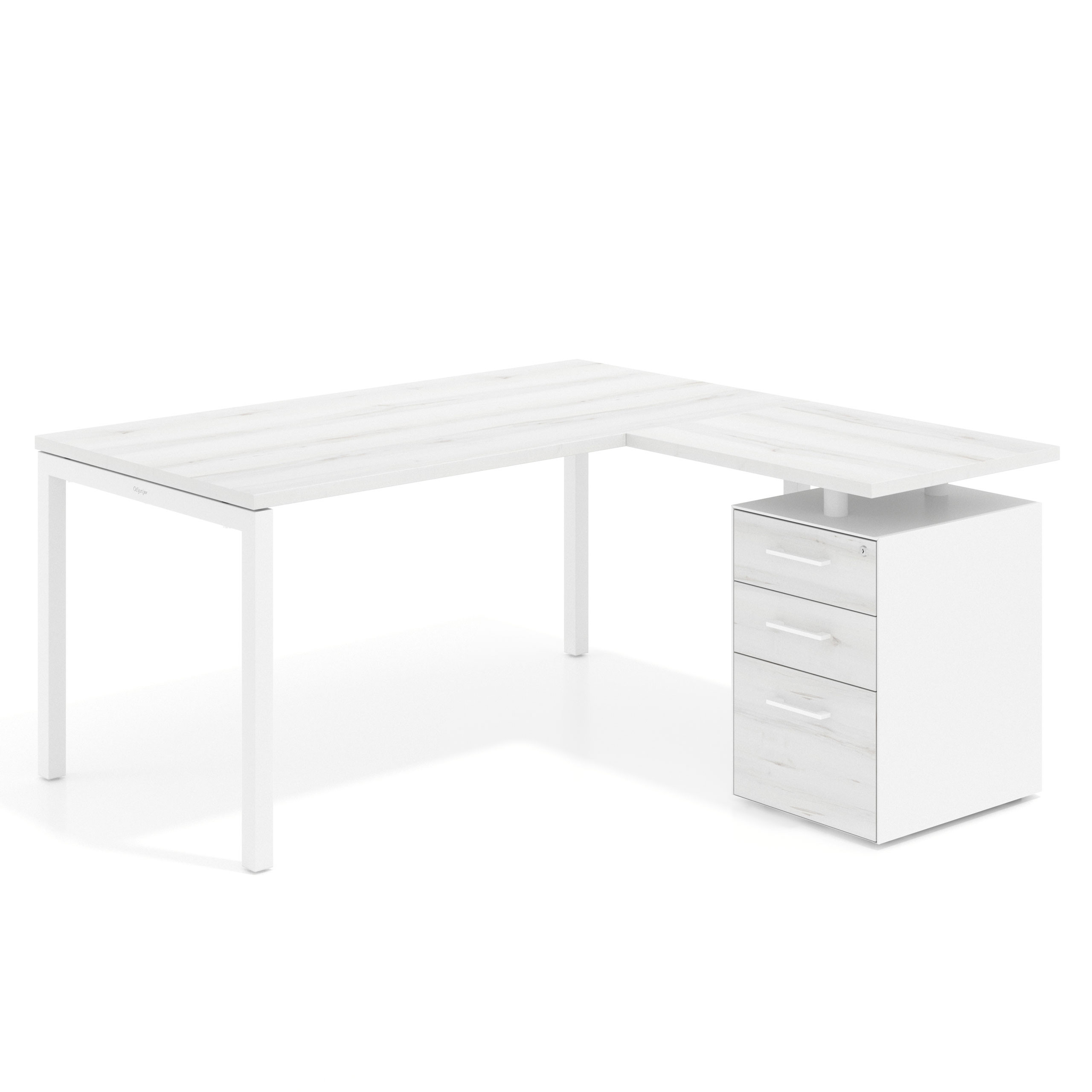 mesa en l 140x150 albo kube mesa con ala fondo 80 ala corta frontales melamina recto 1