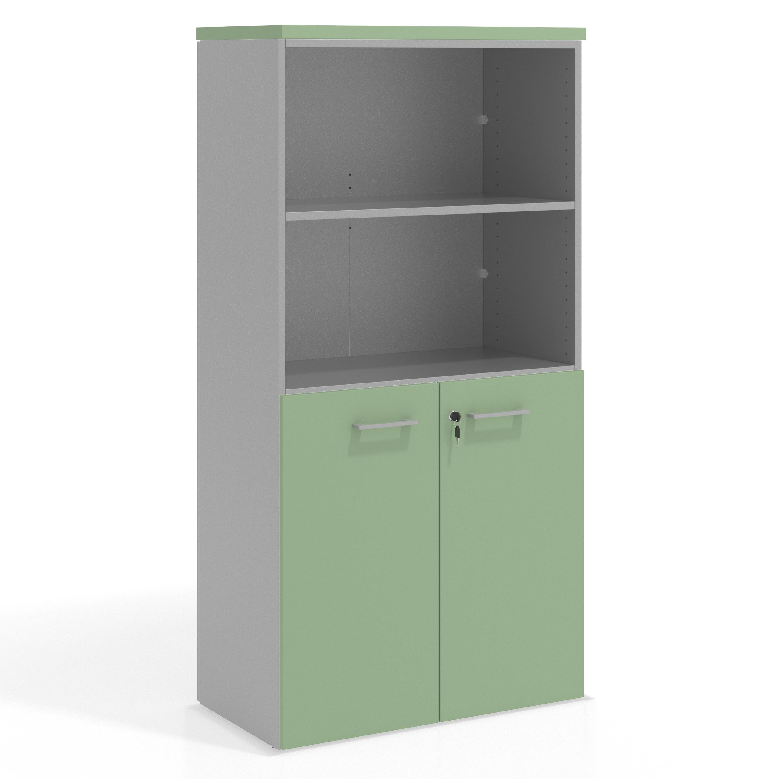 armario de oficina verde talco colors puerta baja puertas 2h 1