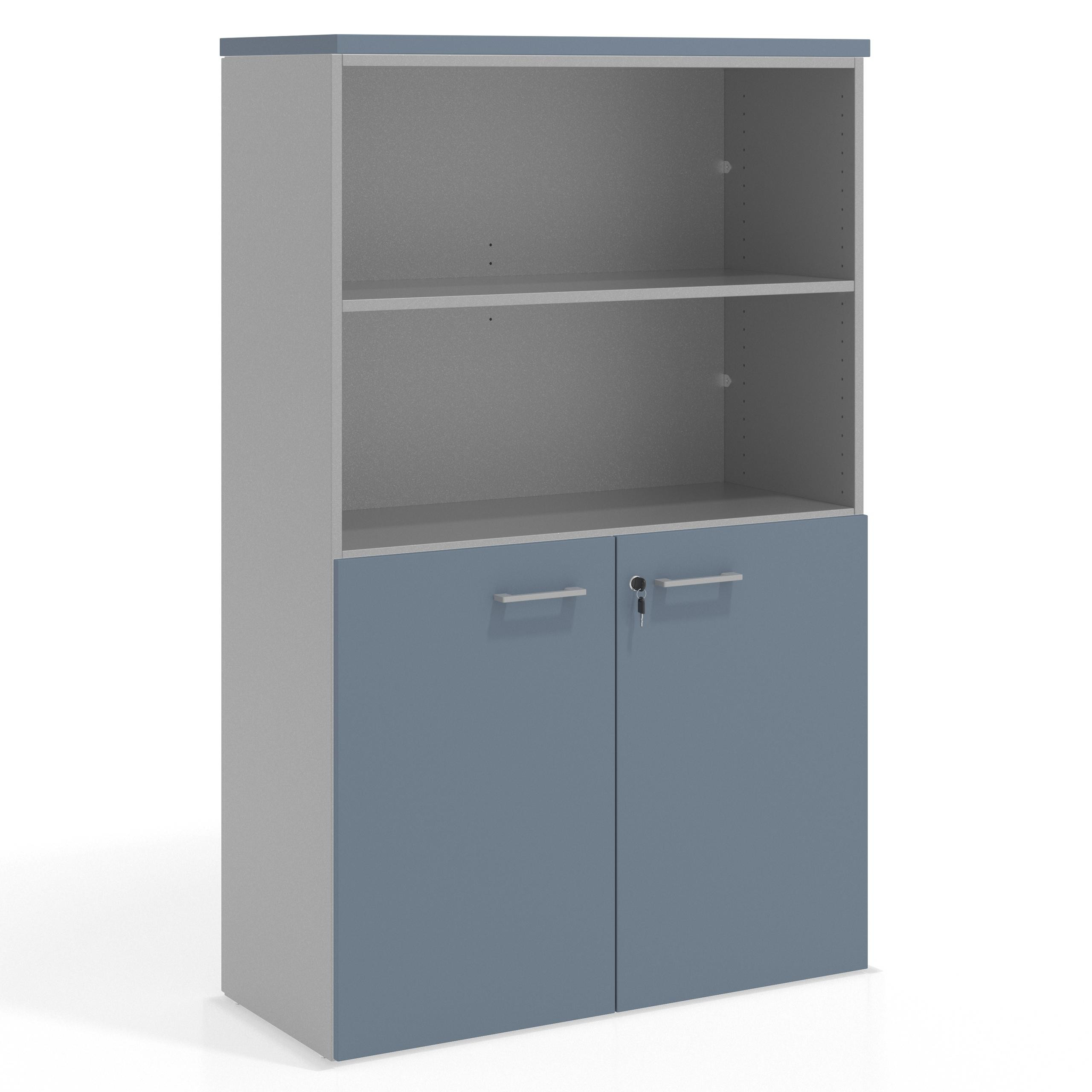 armario de oficina azul talco colors puerta baja puertas 2h 1