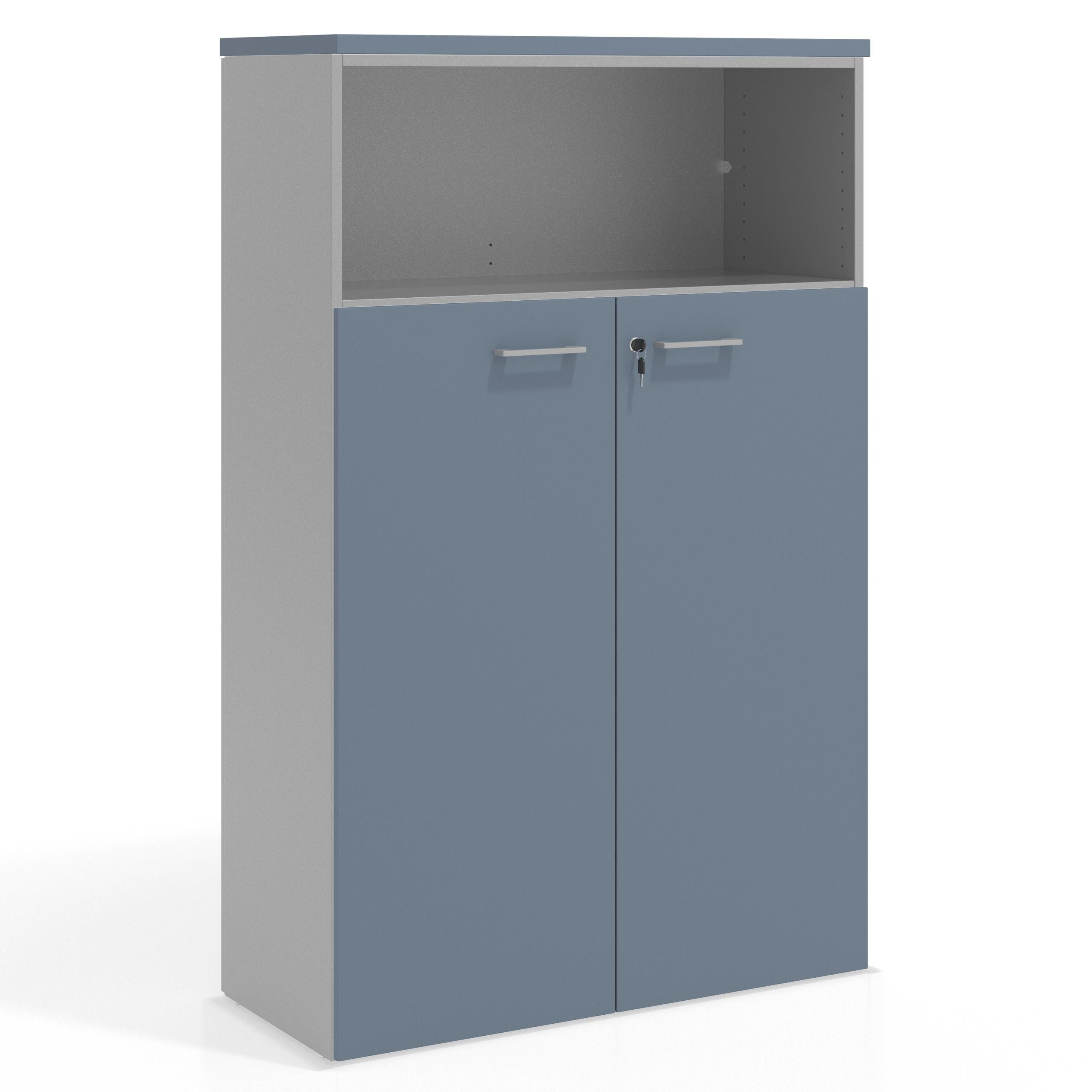 armario de oficina azul talco colors puerta mediana puertas 3h 1