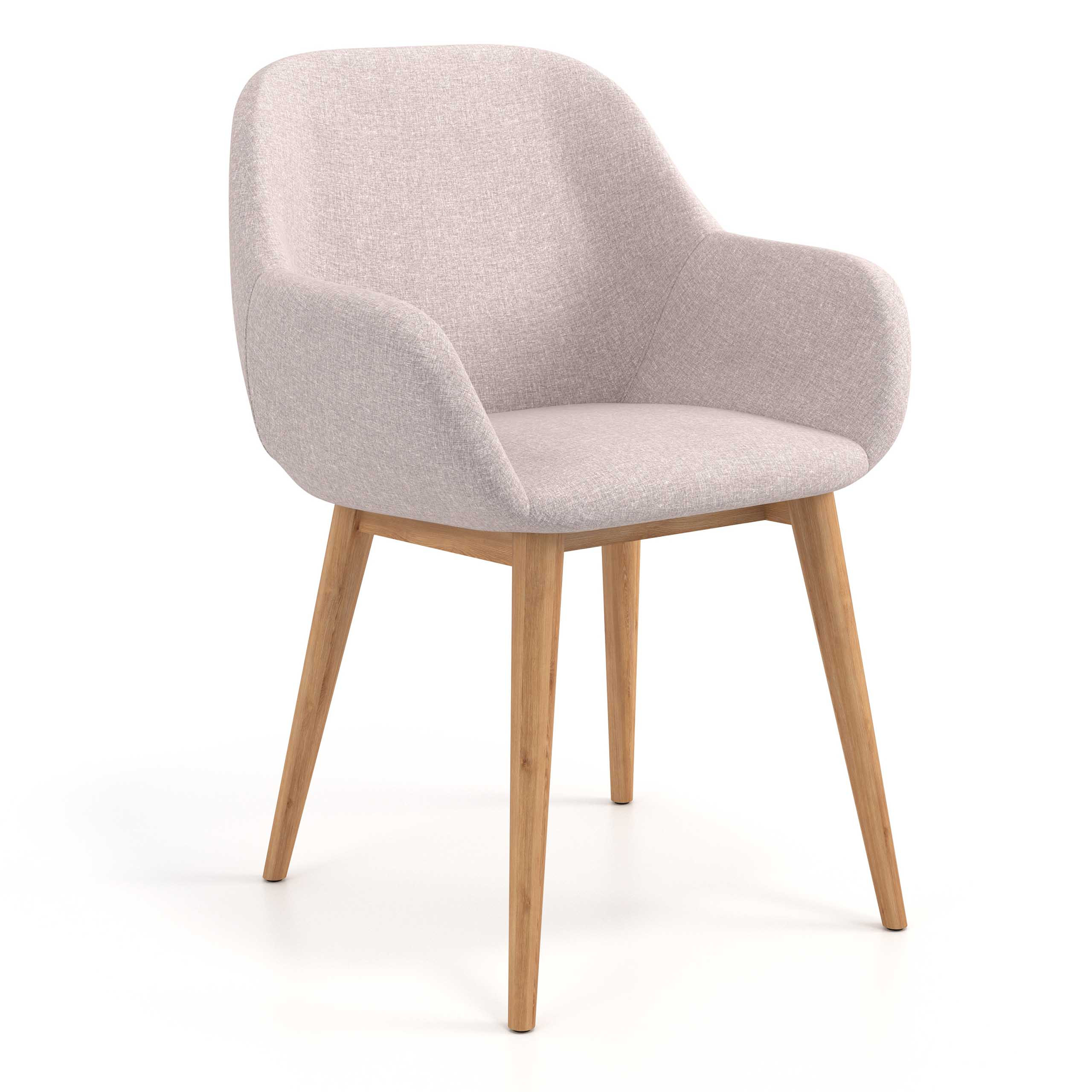 silla confidente beige moon 4 patas madera 1
