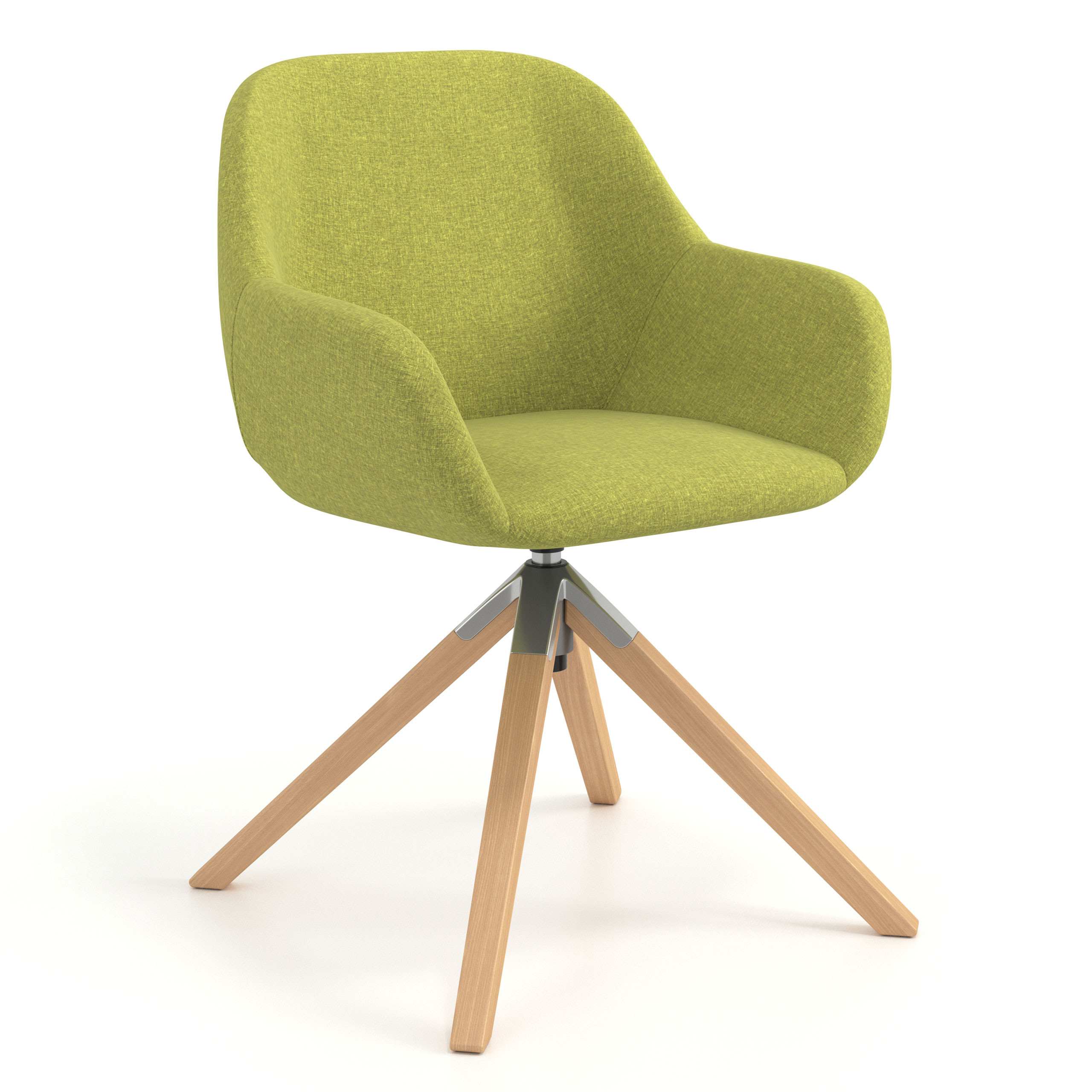 silla confidente verde moon giratoria madera 1