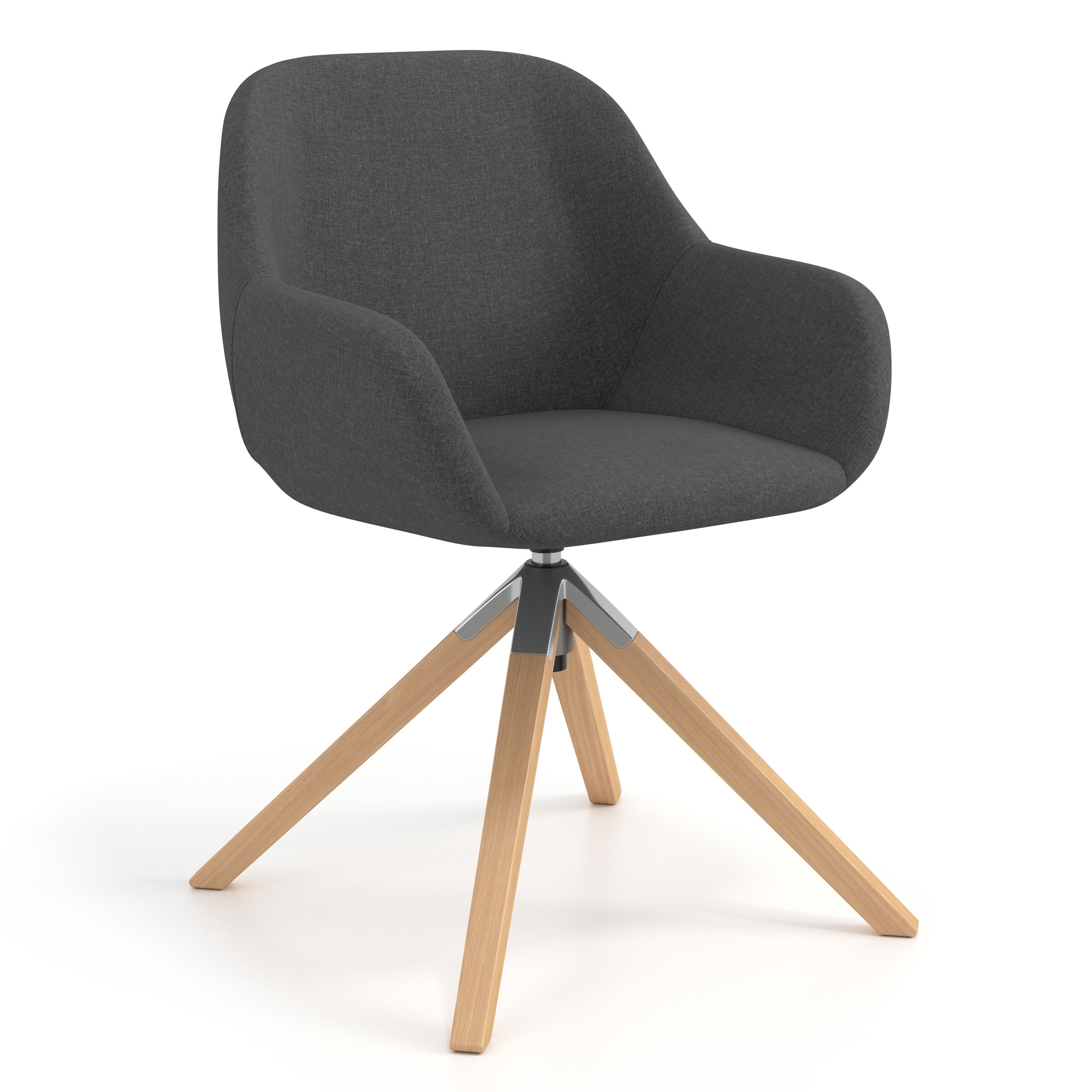 silla confidente antracita moon giratoria madera 1