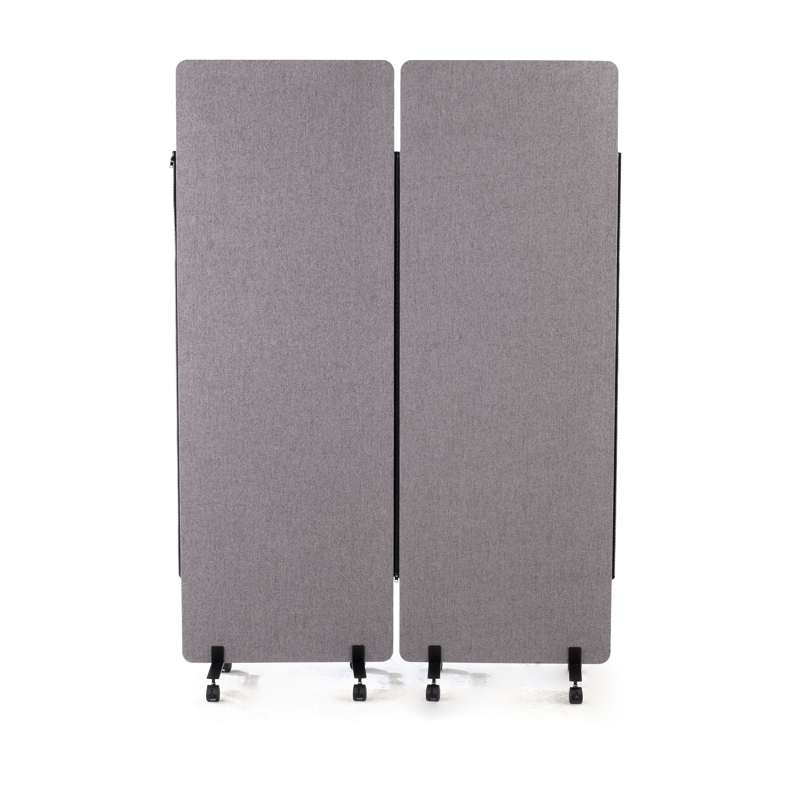 biombo de oficina gris hoover mampara divisoria doble 1