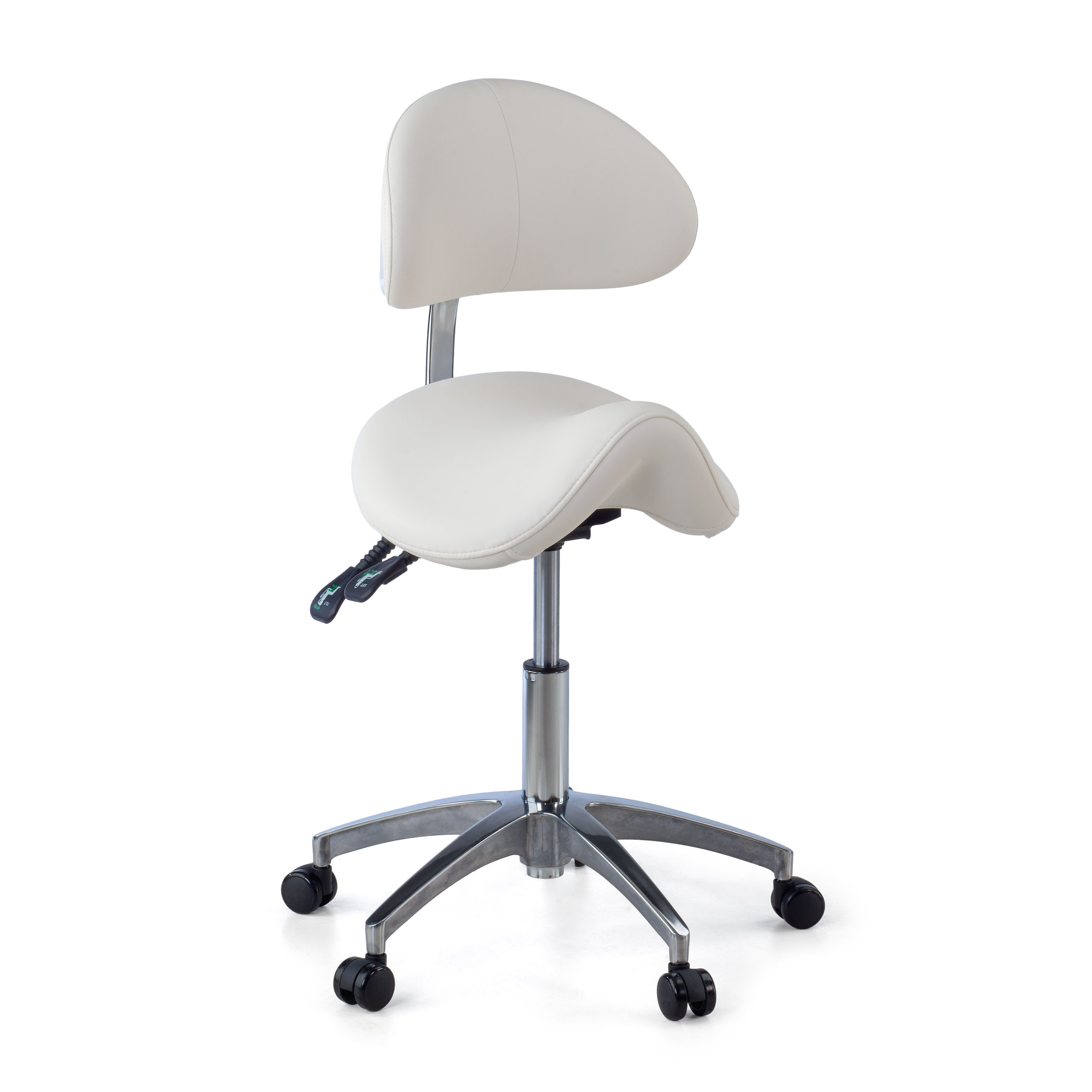 taburete de trabajo y laboratorio blanco clinic plastico 1