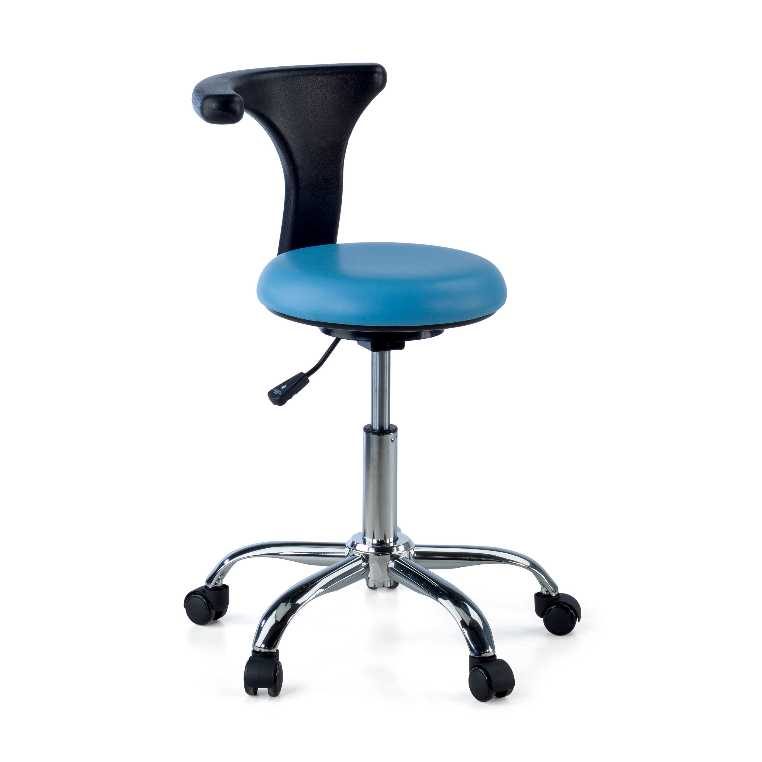 taburete de trabajo y laboratorio azul onix plastico 1