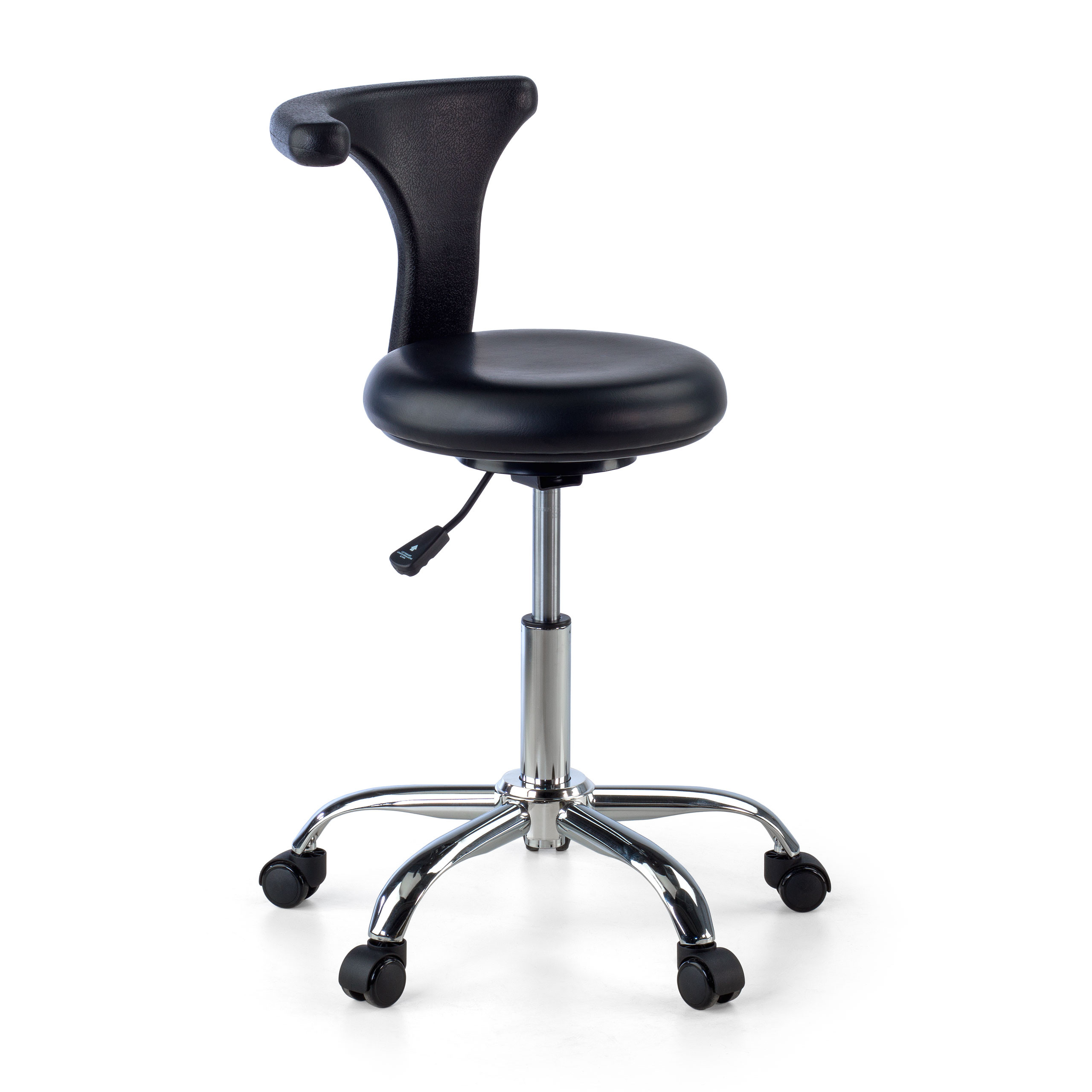 taburete de trabajo y laboratorio negro onix plastico 1