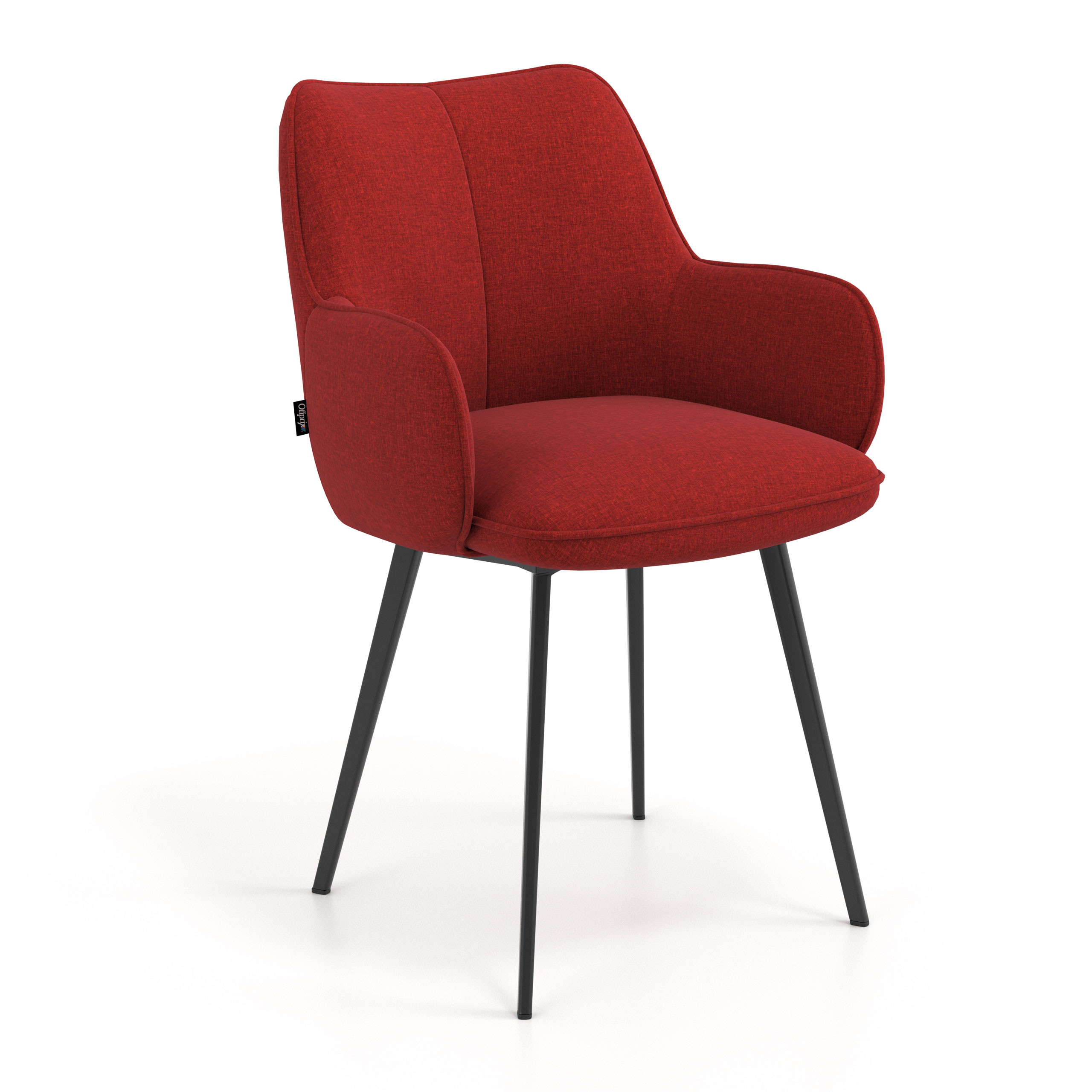 silla confidente rojo gala 4 patas 1