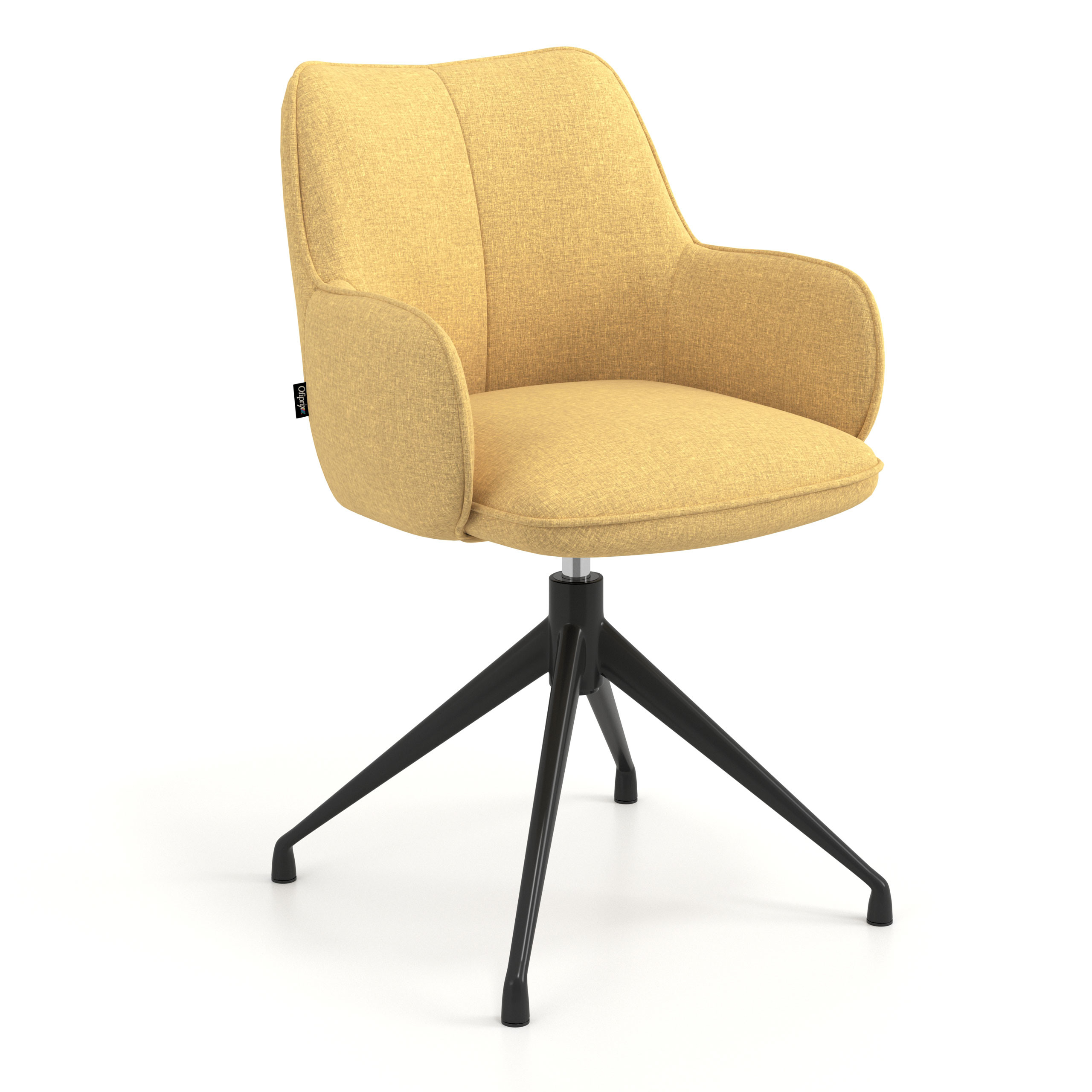 silla confidente amarillo gala giratoria 1