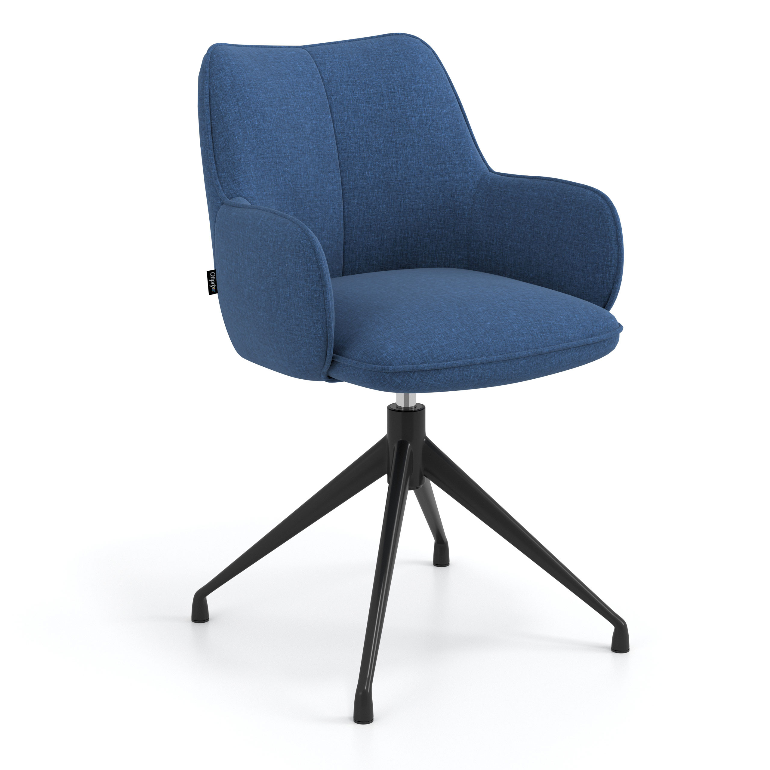 silla confidente azul gala giratoria 1
