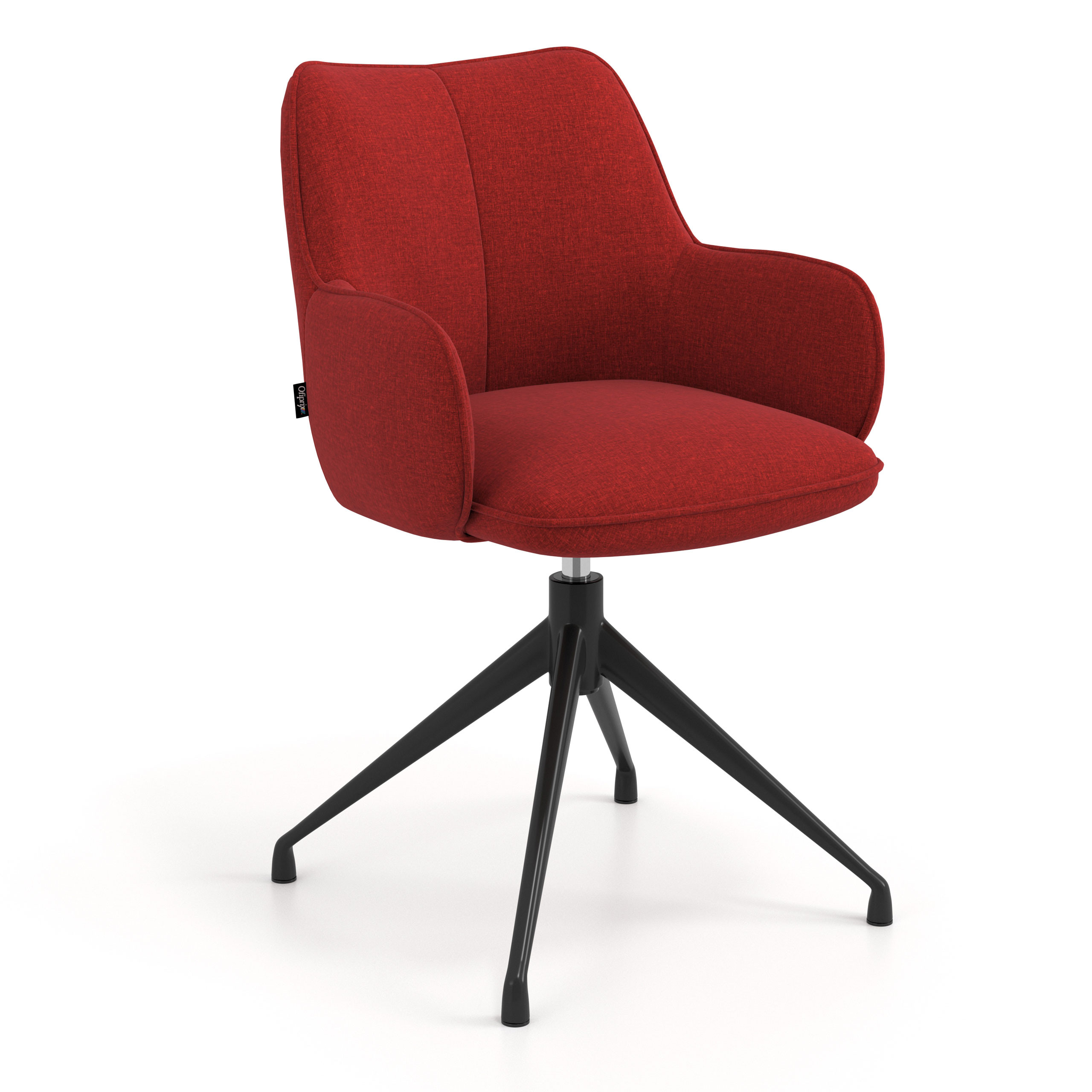 silla confidente rojo gala giratoria 1