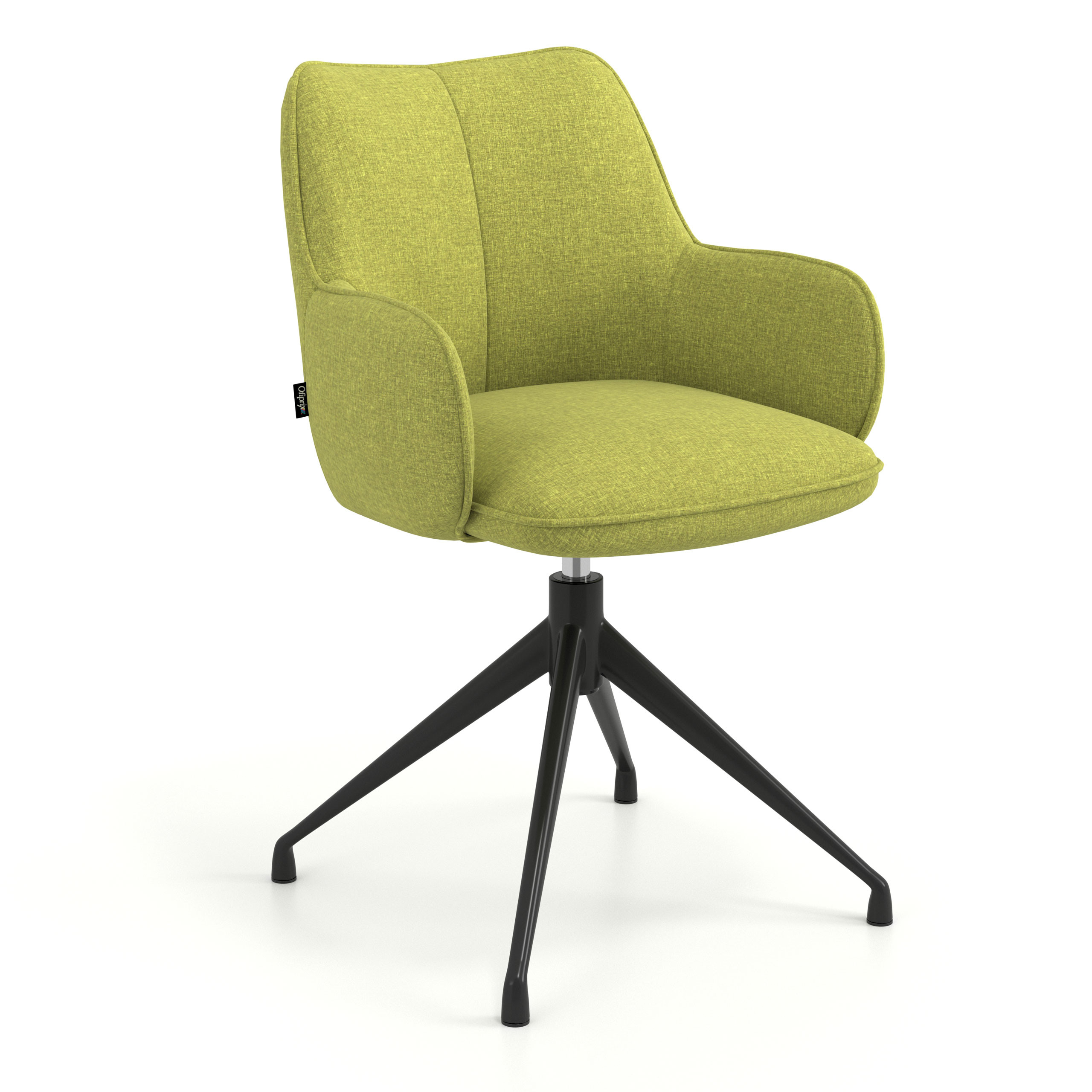 silla confidente verde gala giratoria 1