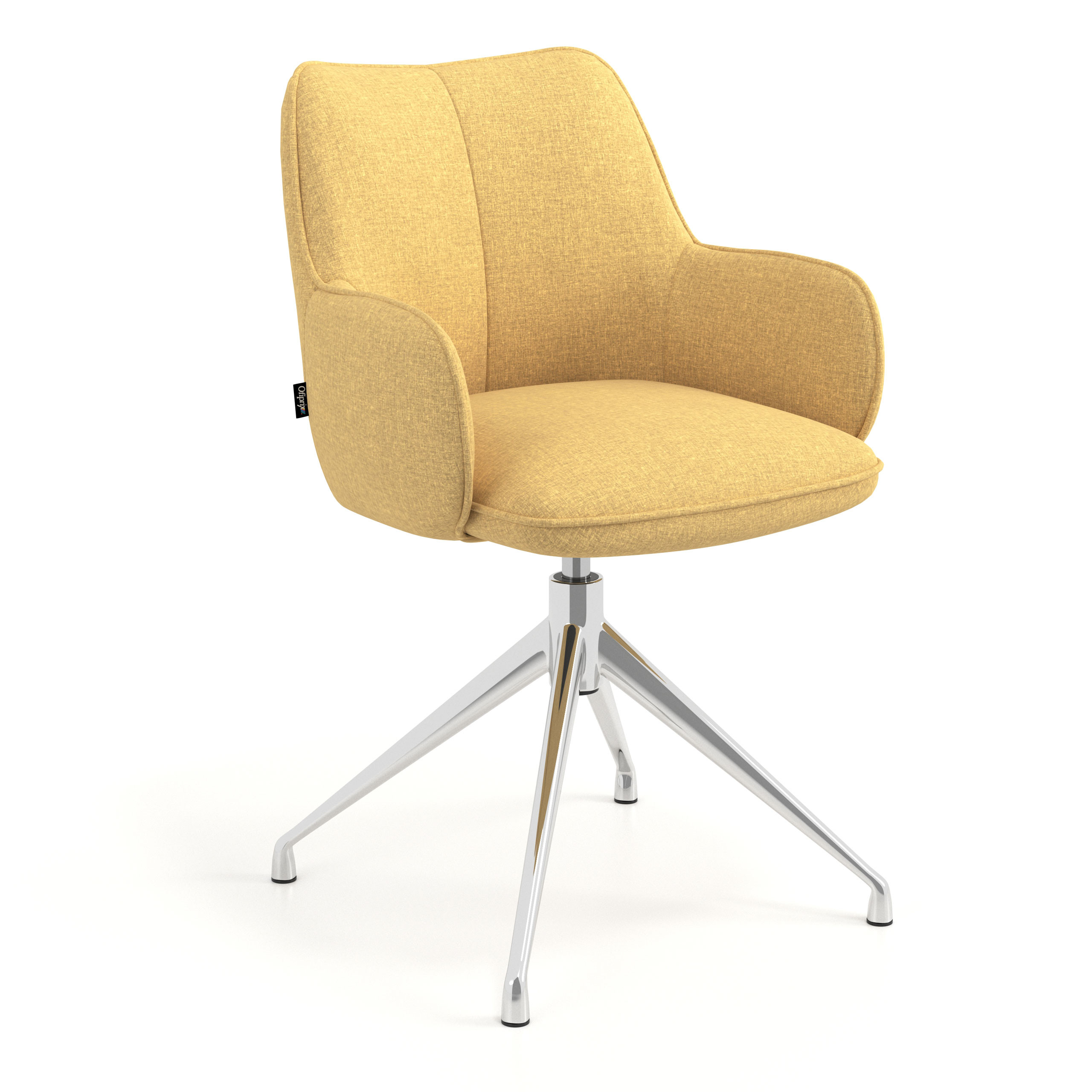 silla confidente amarillo gala giratoria 1