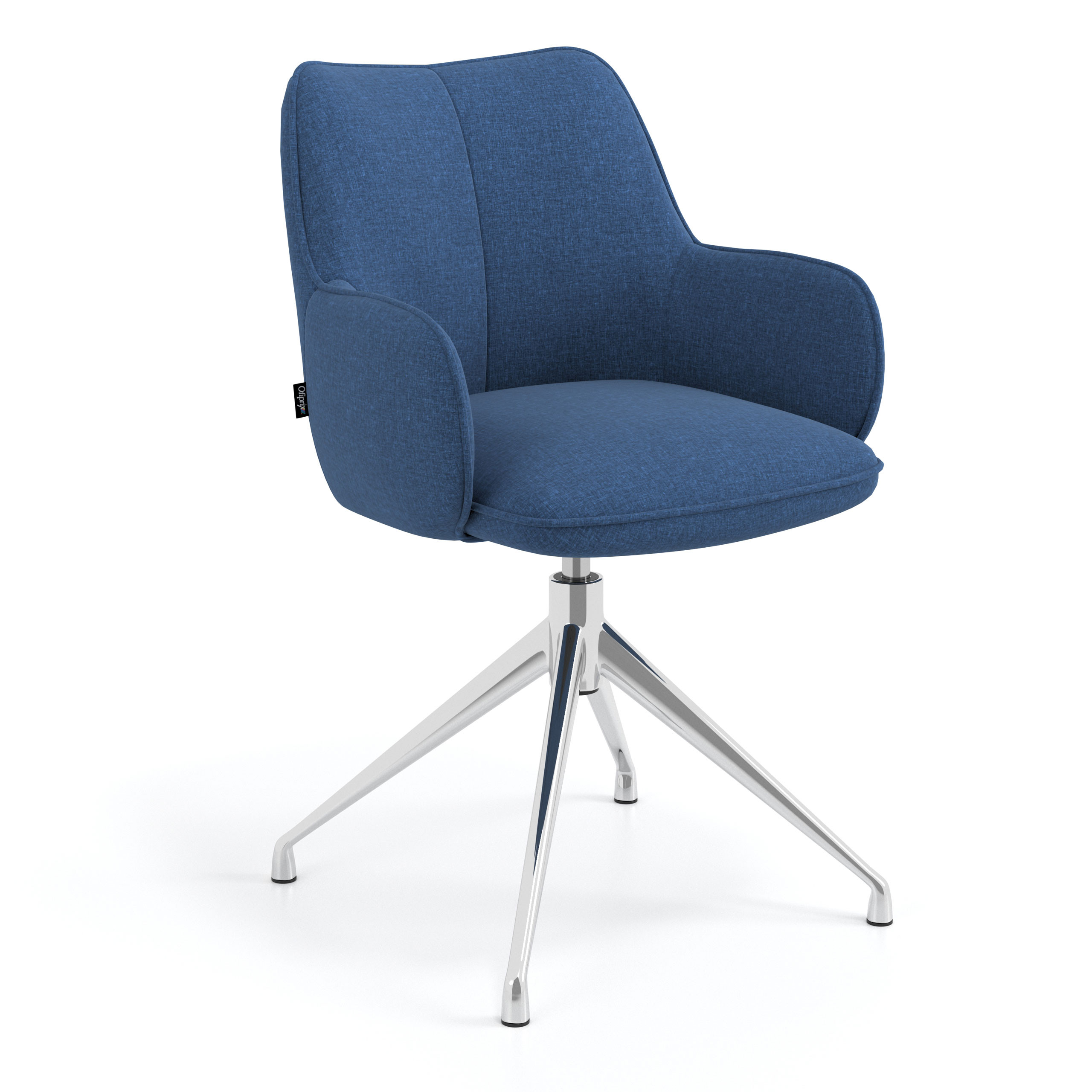 silla confidente azul gala giratoria 1