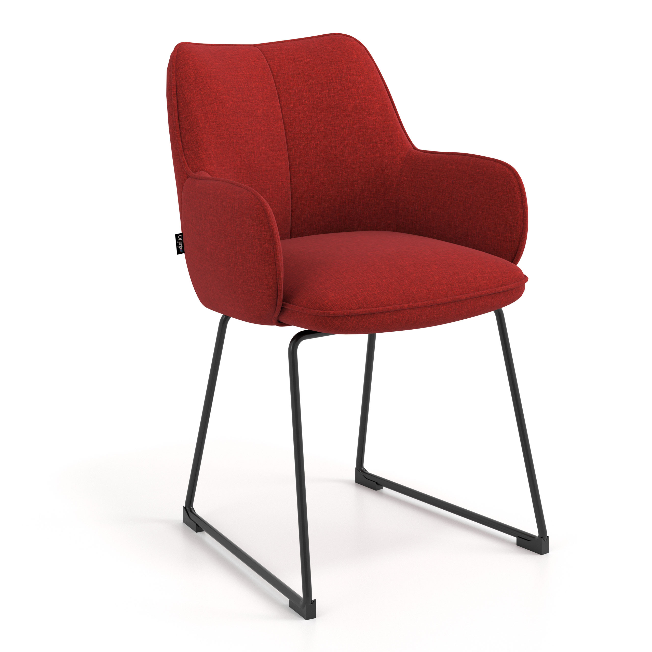 silla confidente rojo gala patin 1