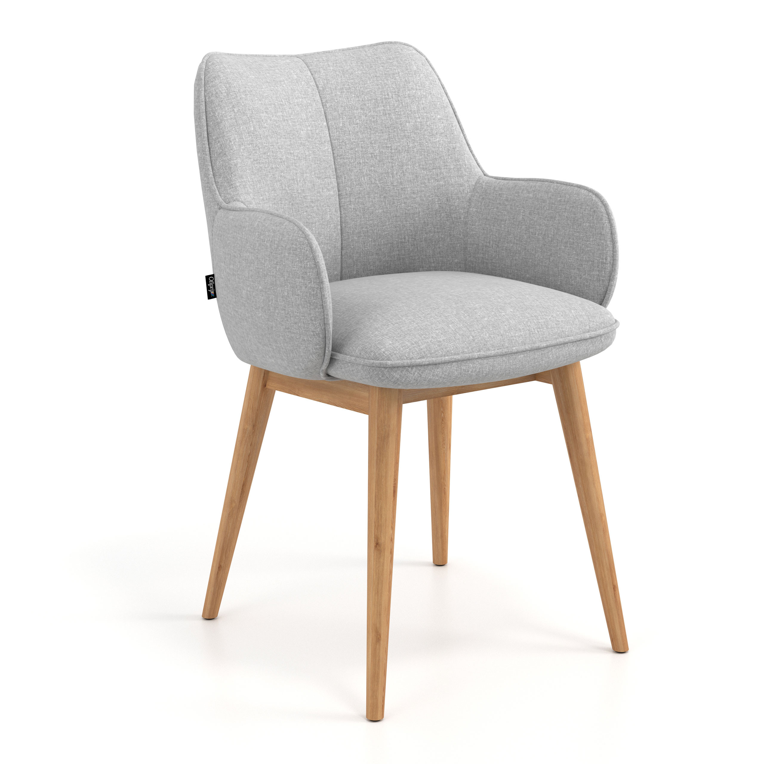 silla confidente gris gala 4 patas madera 1