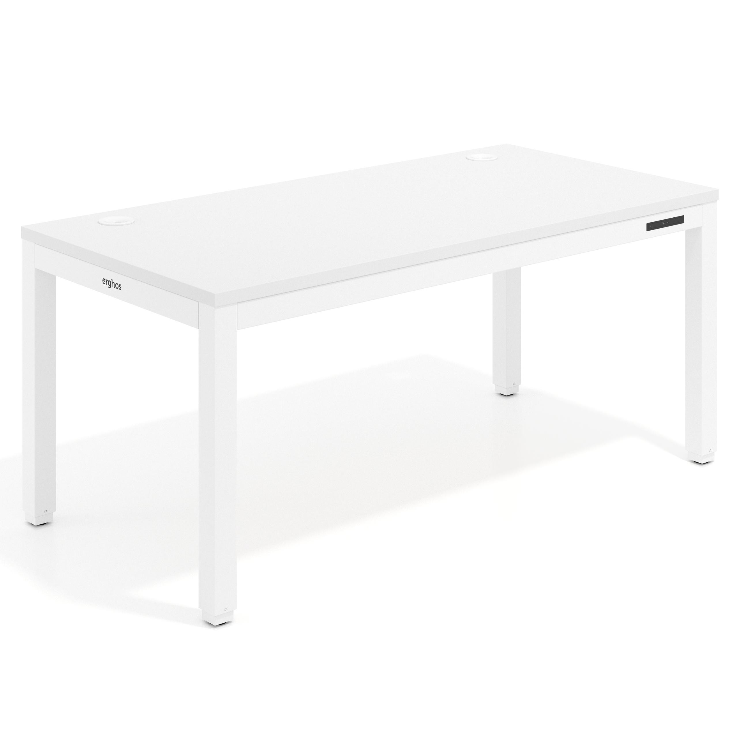 escritorio elevable 160x80 blanco mate erghos quad recto 1