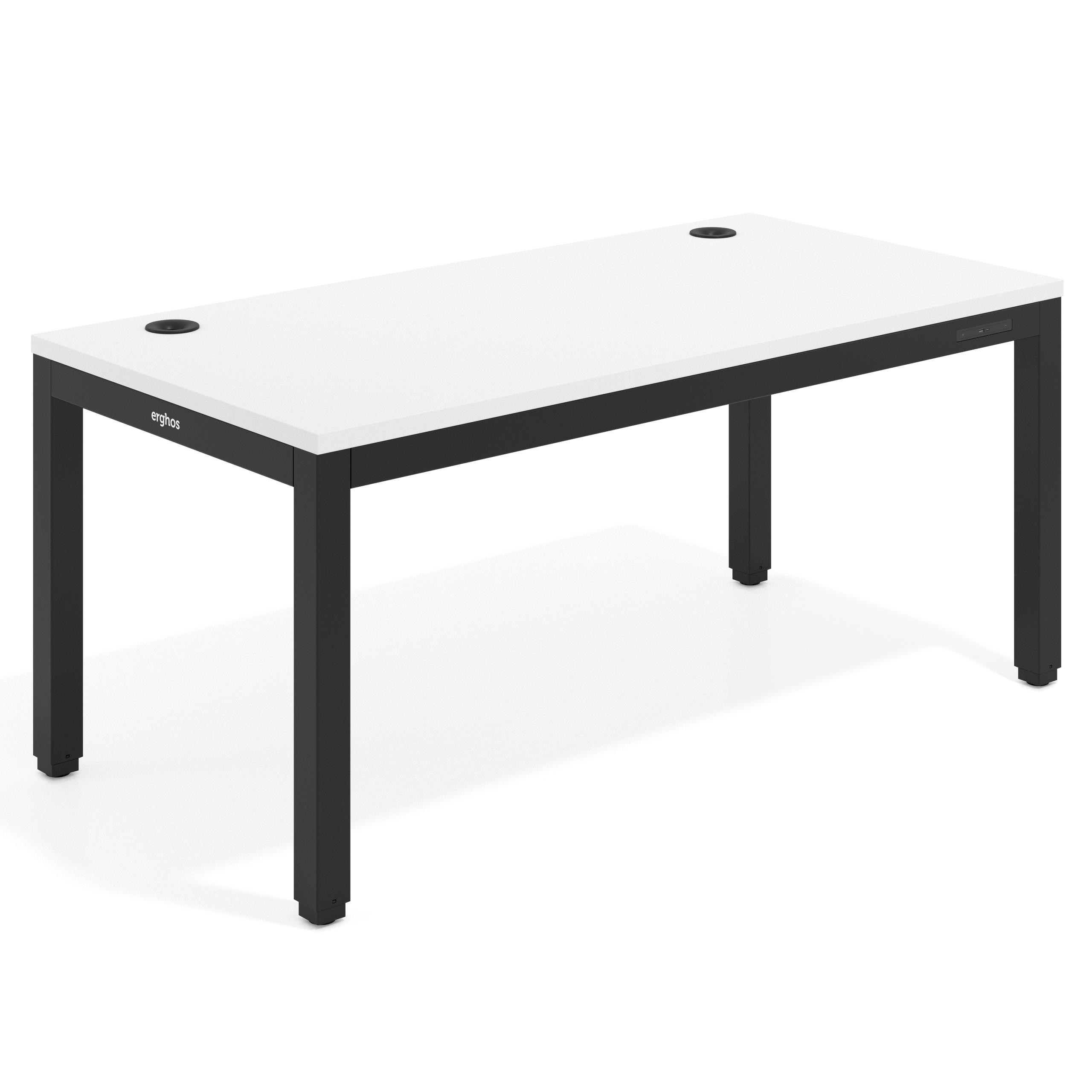 escritorio elevable 160x80 blanco mate erghos quad recto 1